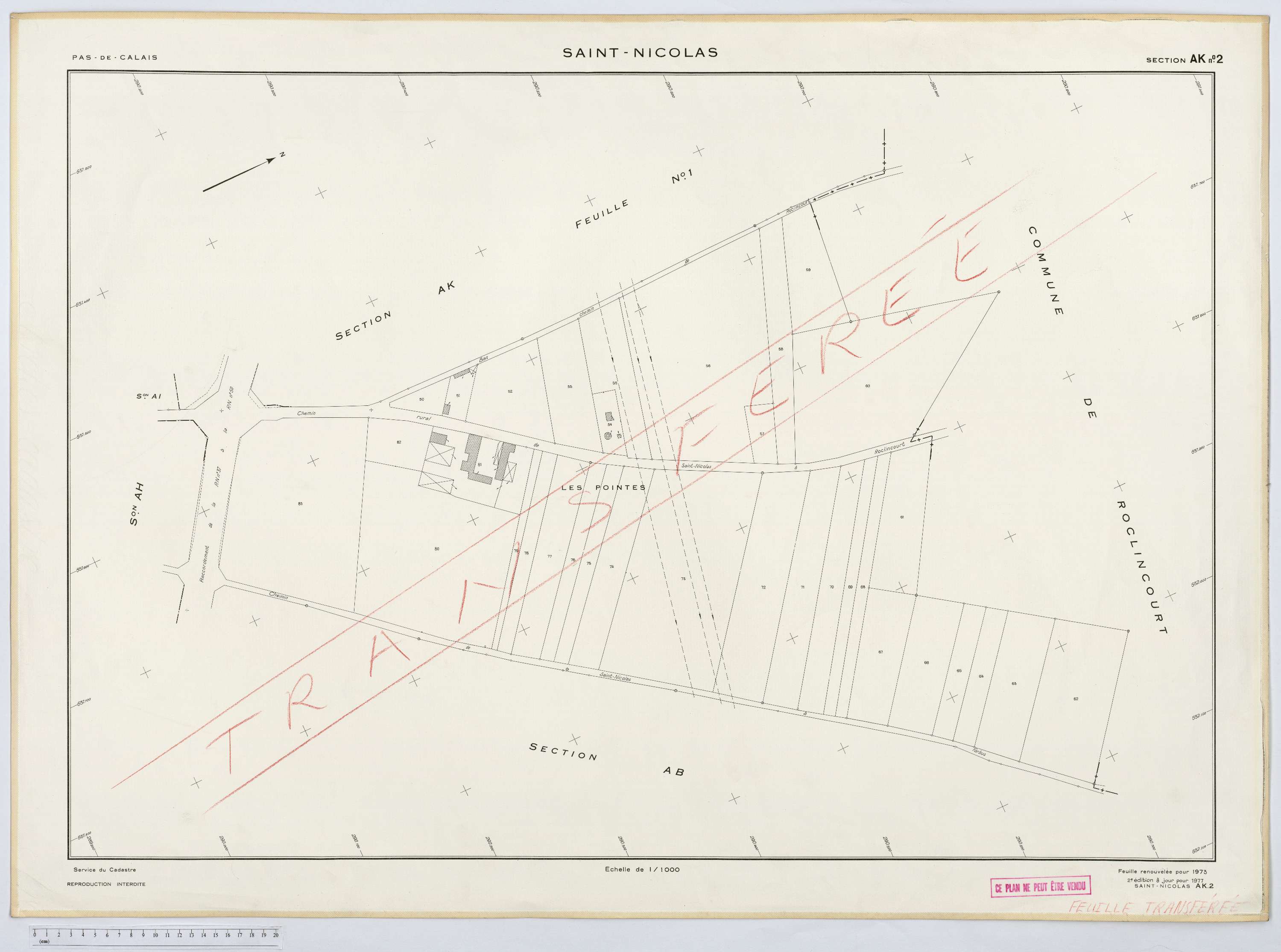 Saint-Nicolas - Section AK, feuille 2.