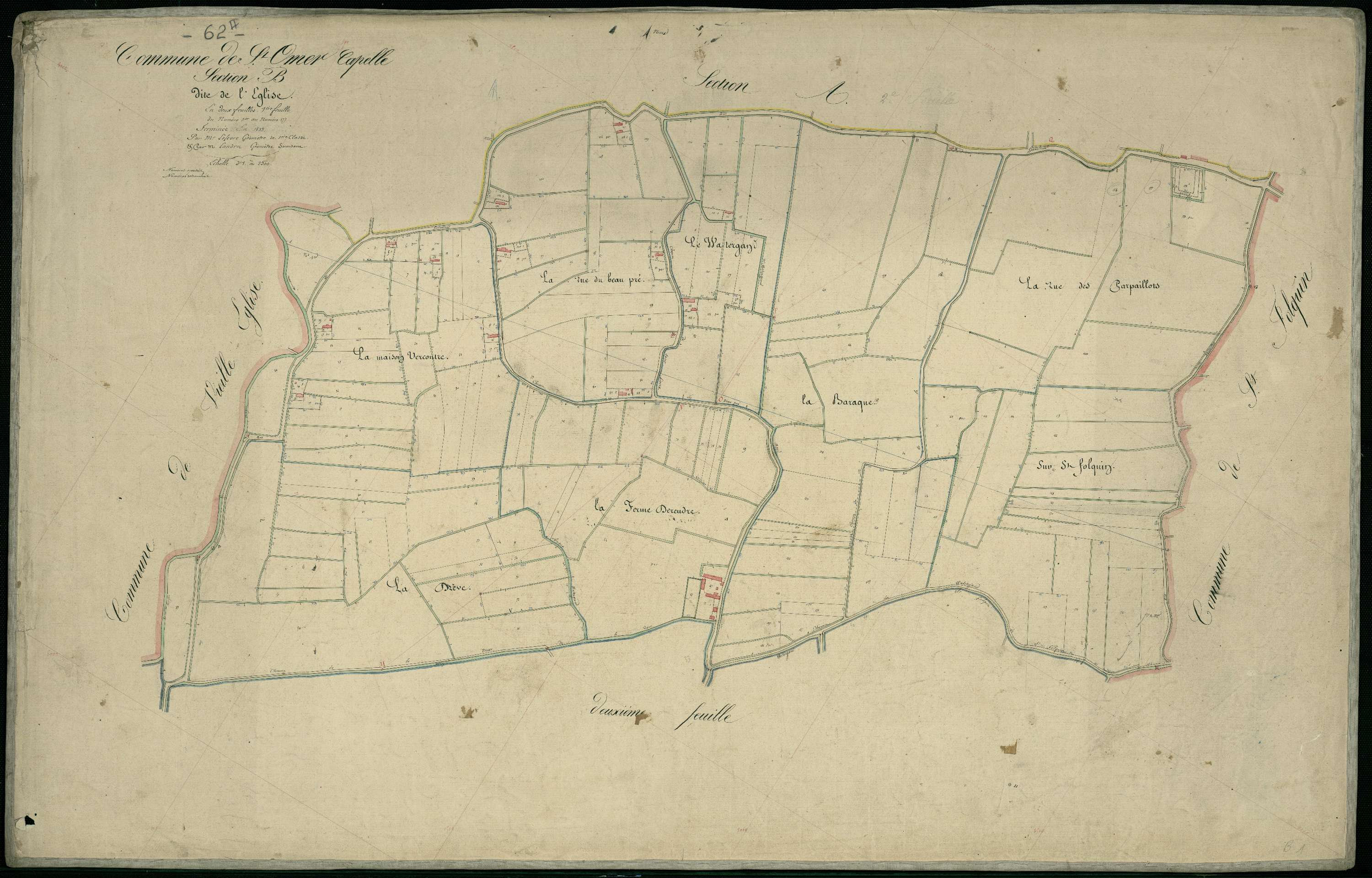 Saint-Omer - Section B, 1re feuille