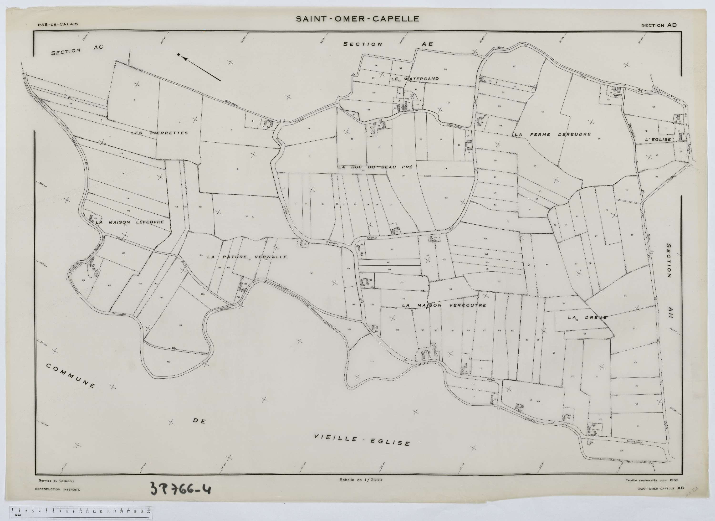 Saint-Omer-Capelle - Section AD.