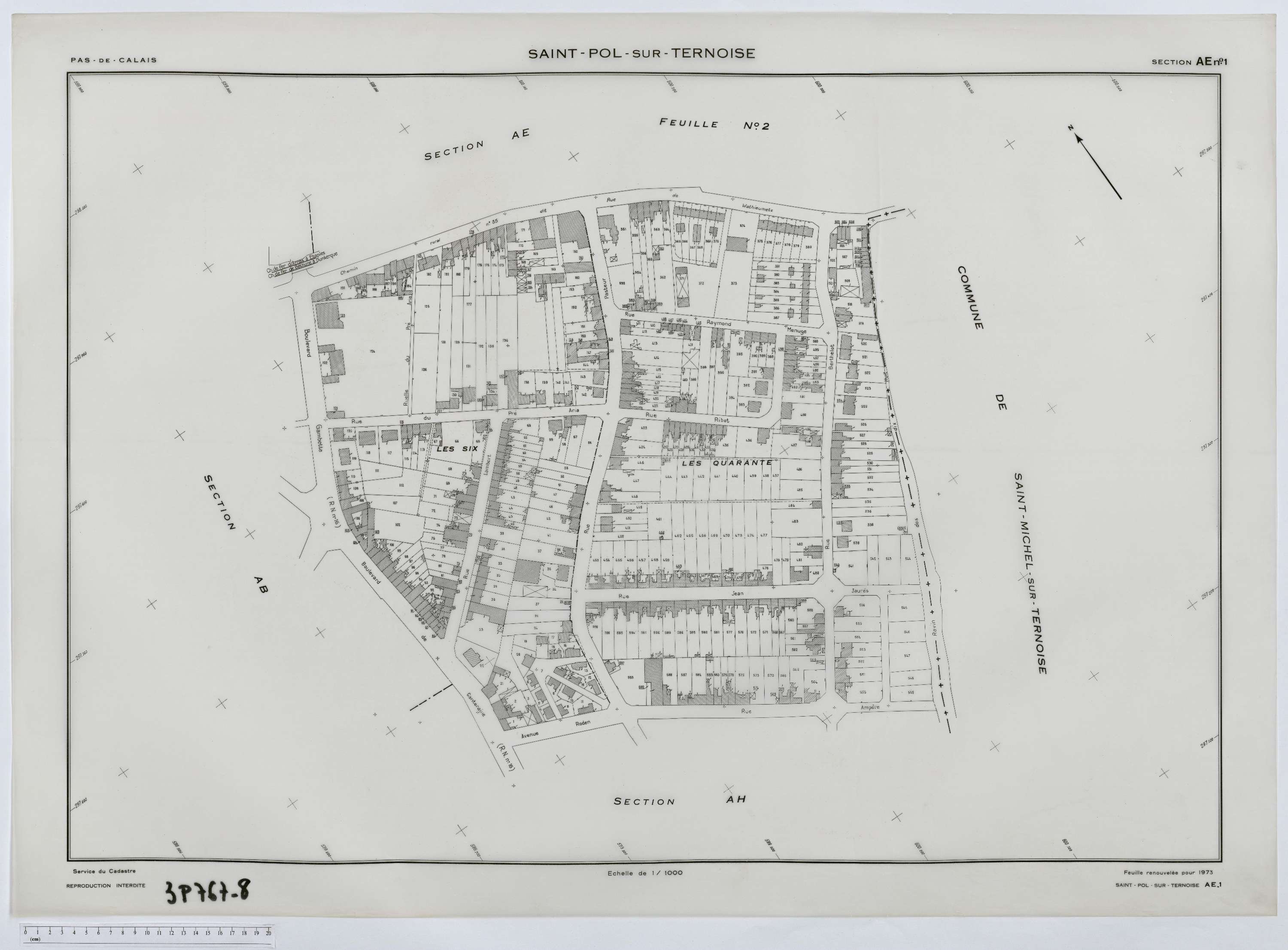 Saint-Pol-sur-Ternoise - Section AE, feuille 1.