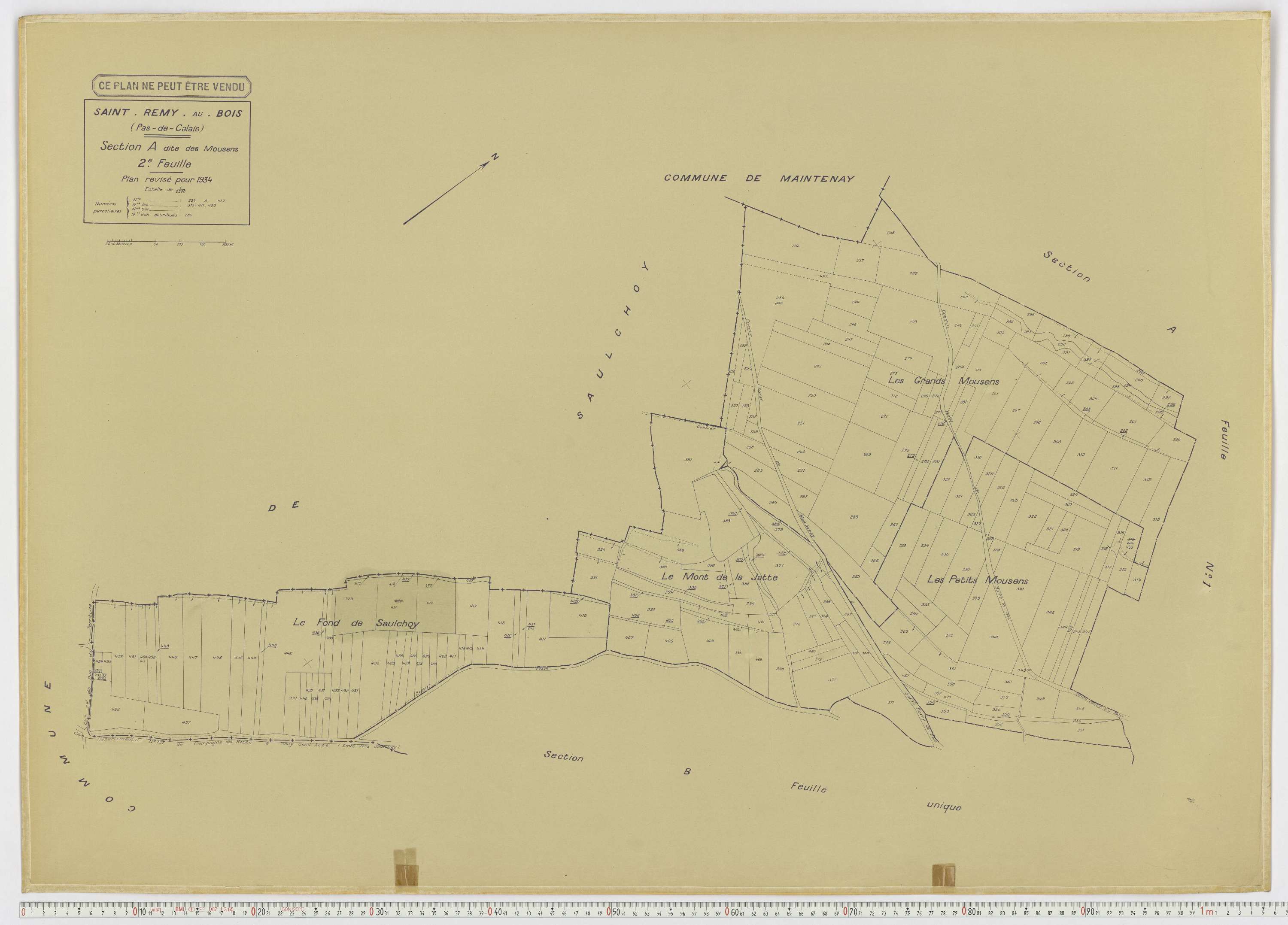 Saint-Rémy-au-Bois - Section A, feuille 2.