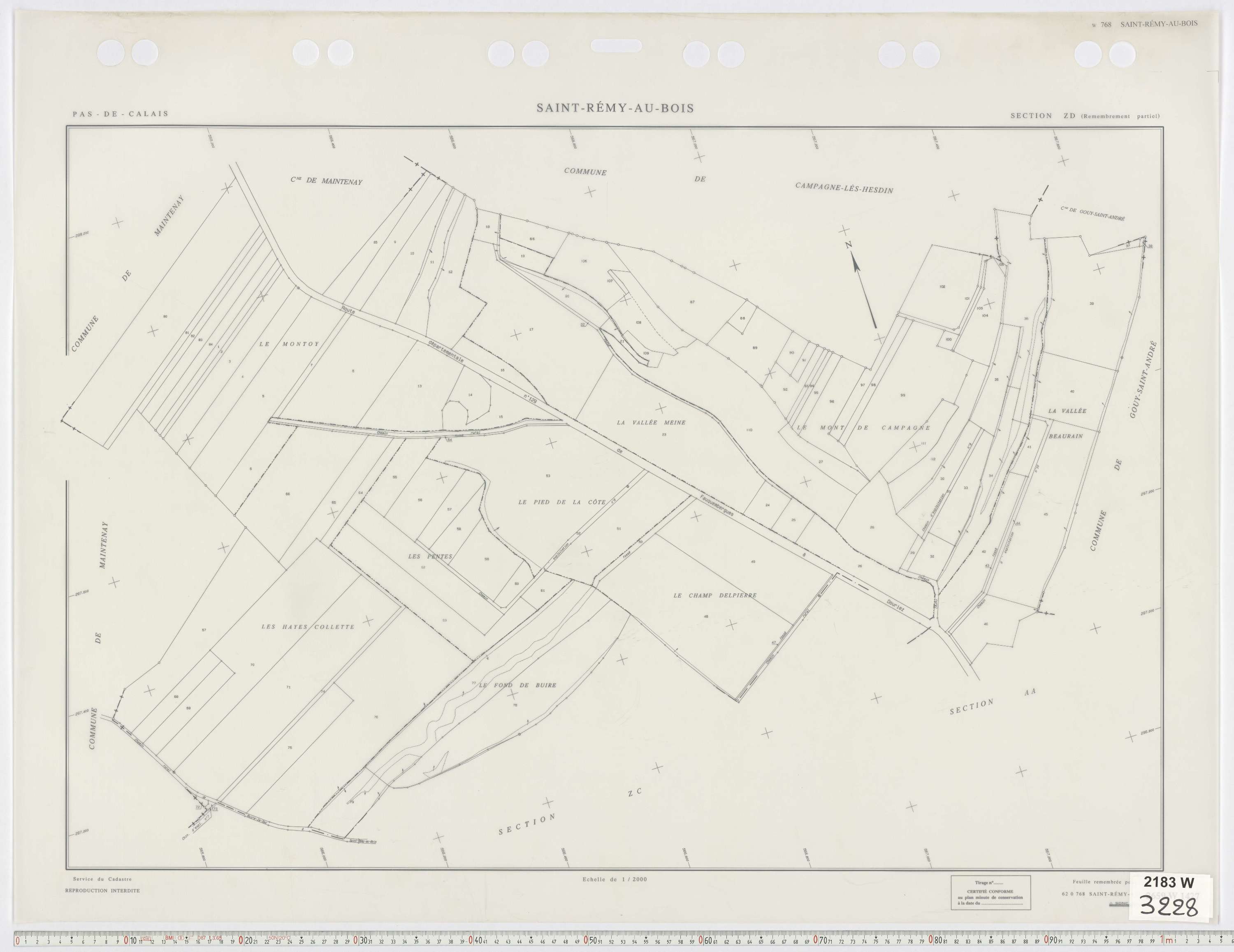 Saint-Rémy-au-Bois - Section ZD.