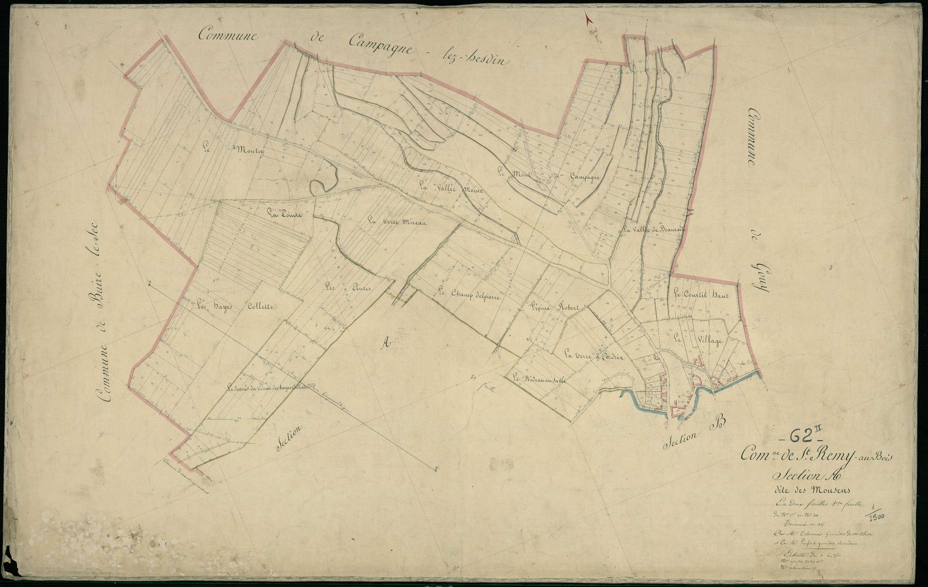 Saint-Rémy-au-Bois - Section A, 1re feuille