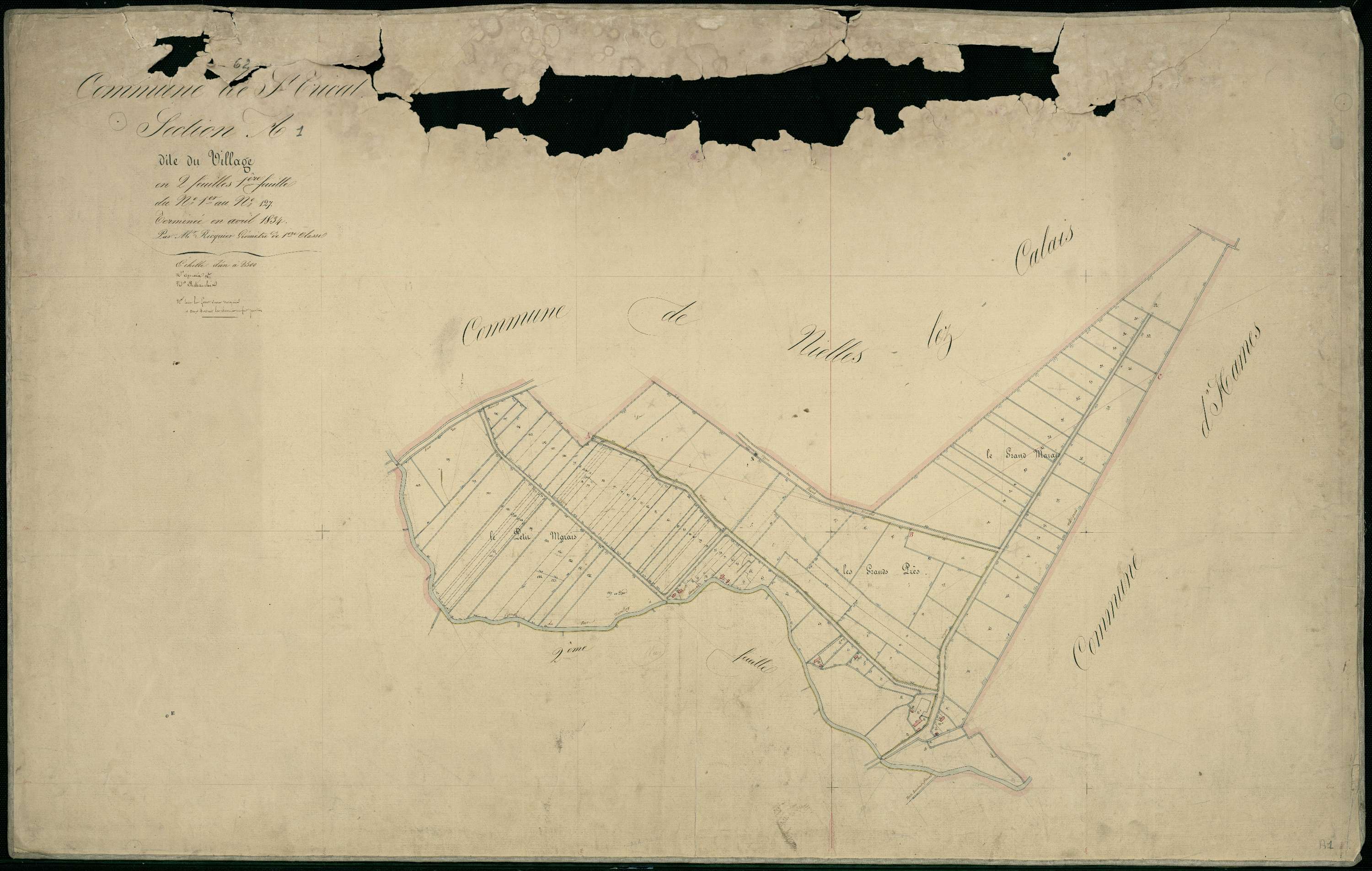 Saint-Tricat - Section A, 1re feuille