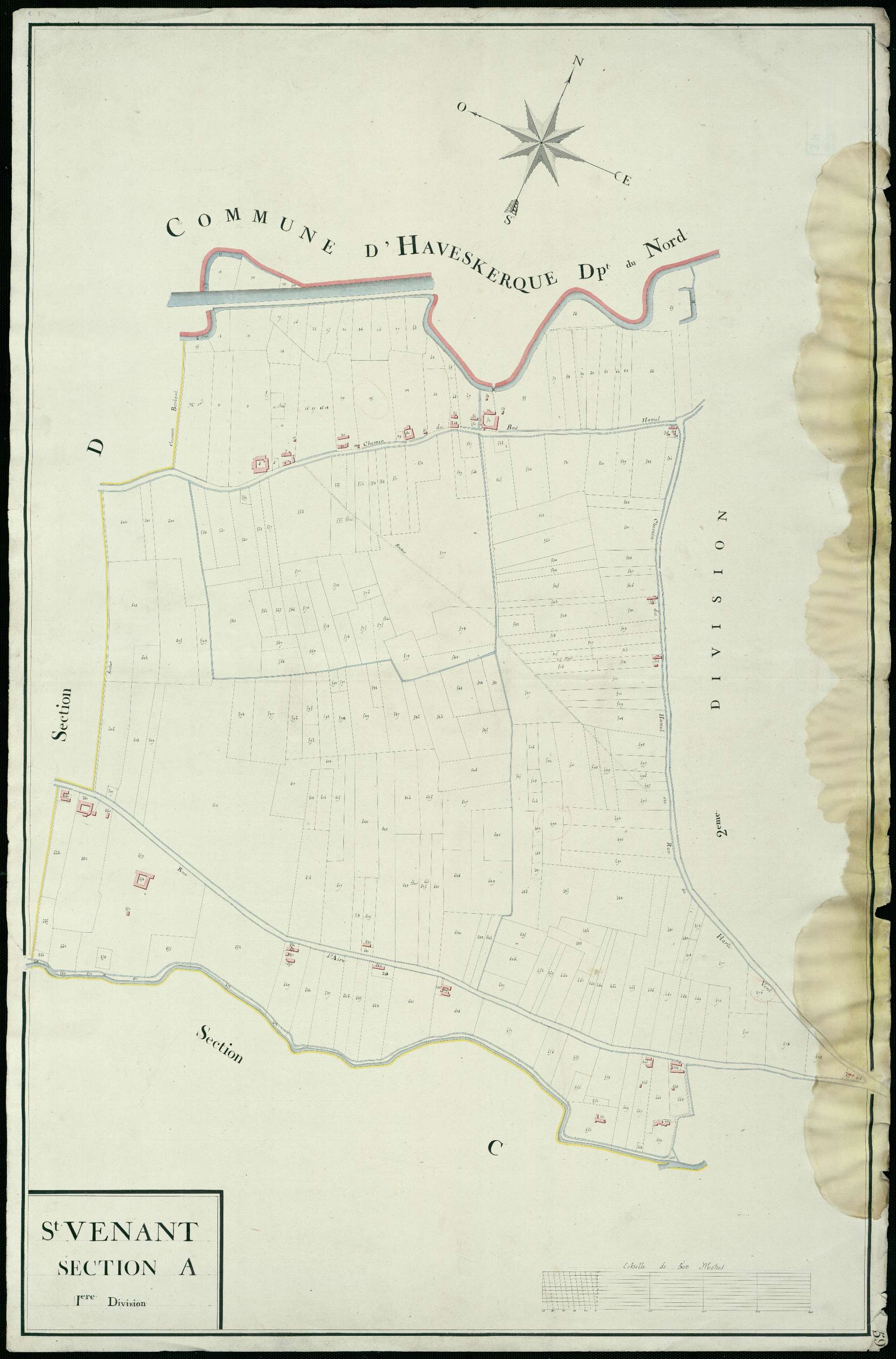 Saint-Venant - Section A, 1re feuille