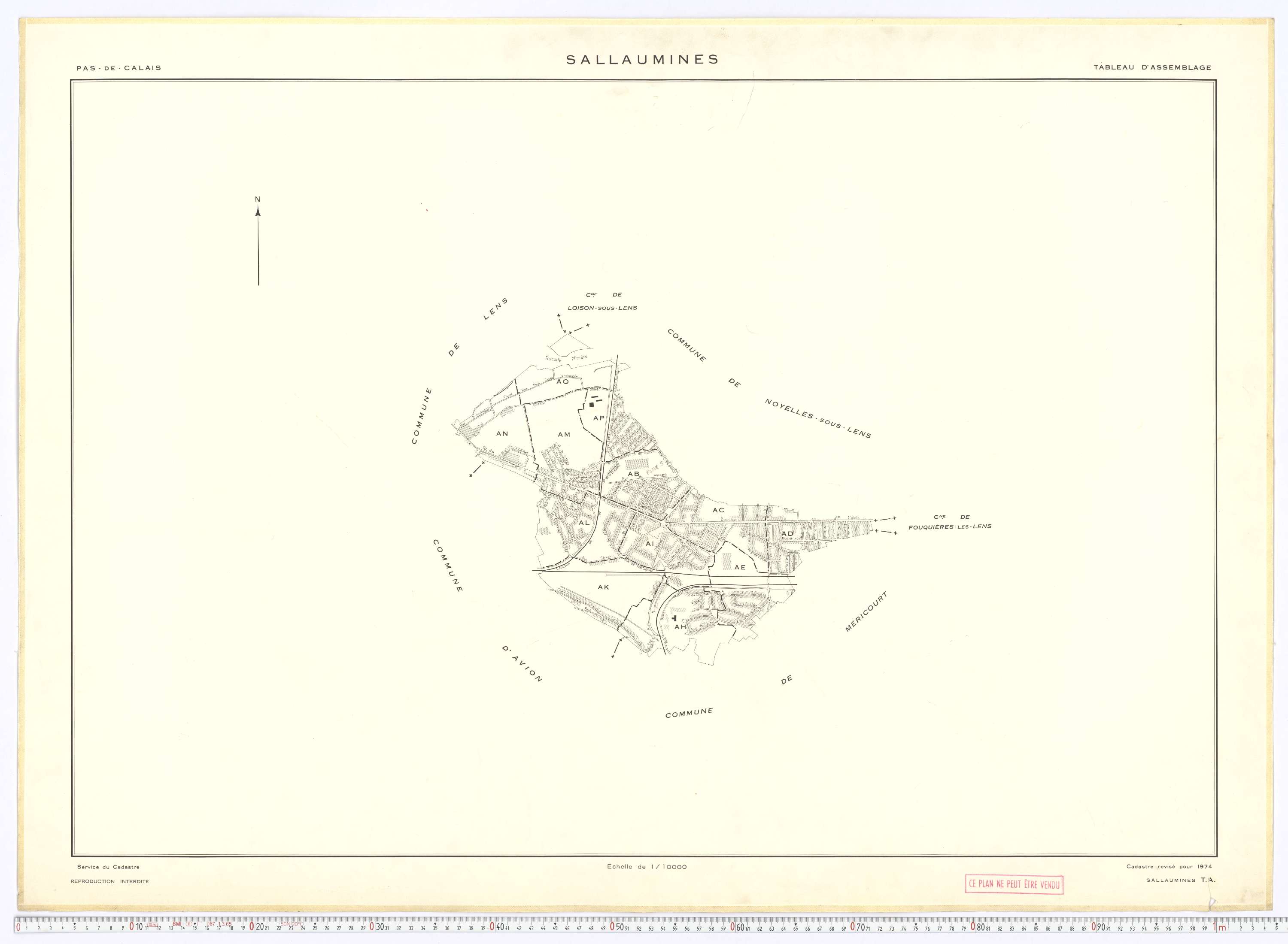 Sallaumines - Tableau d'assemblage.