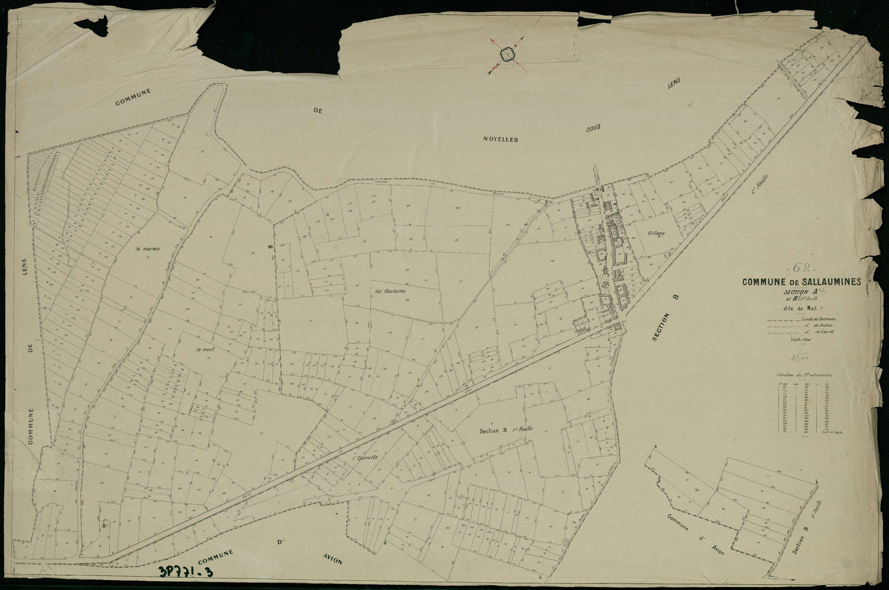 Sallaumines - Section A , section B, 1re feuille