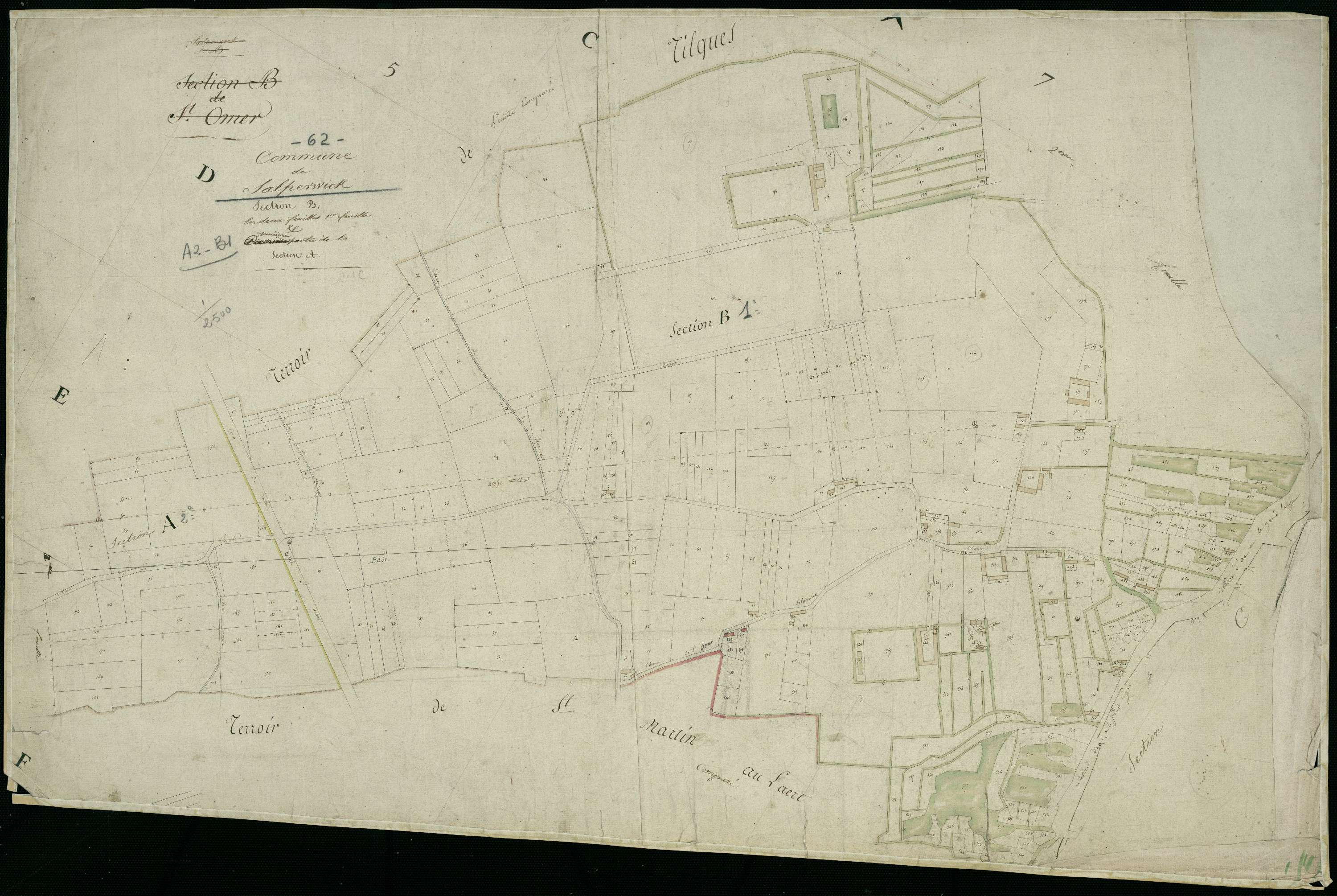 Salperwick - Section A, 2e feuille , section B, 1re feuille