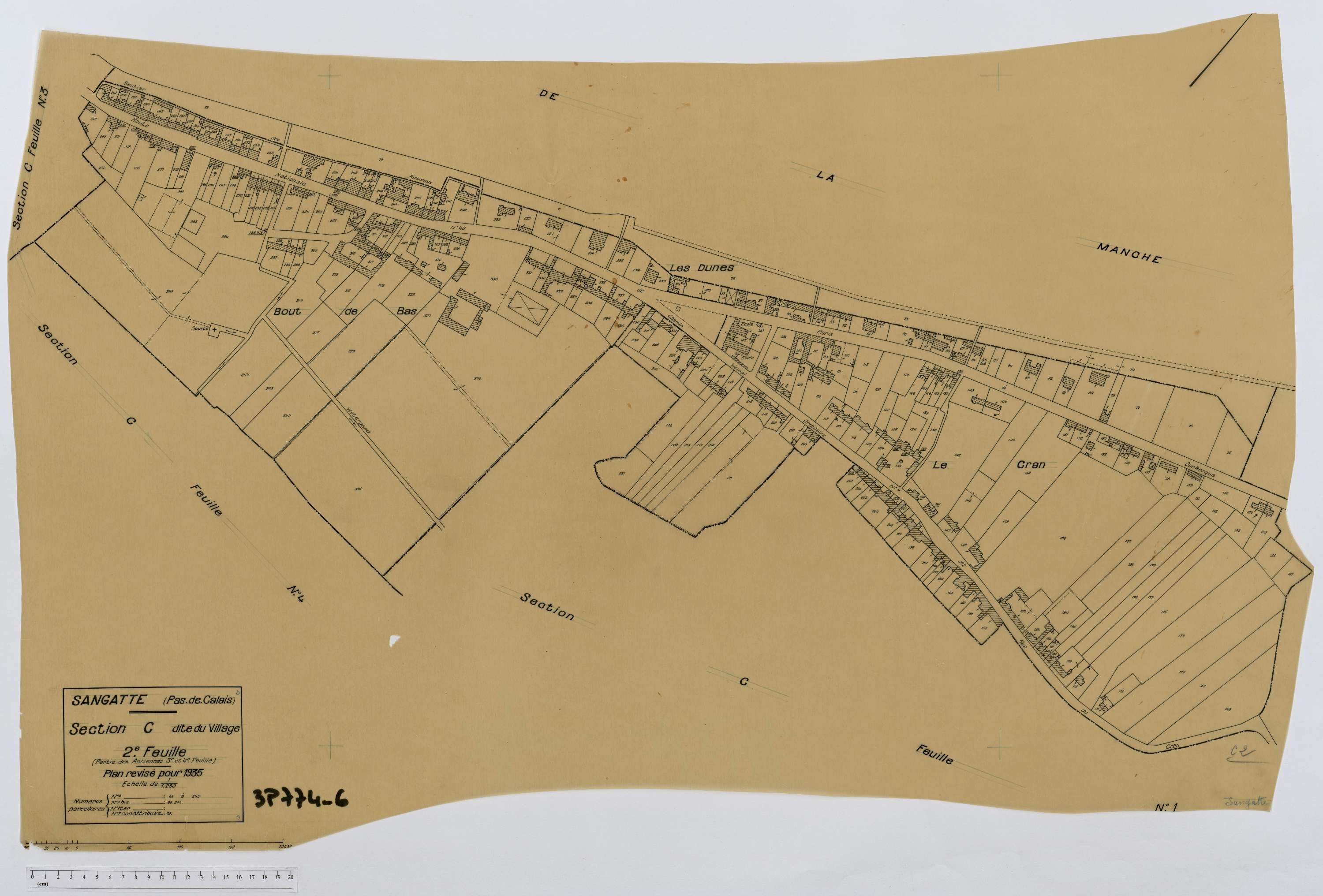Sangatte - Section C, feuille 2.