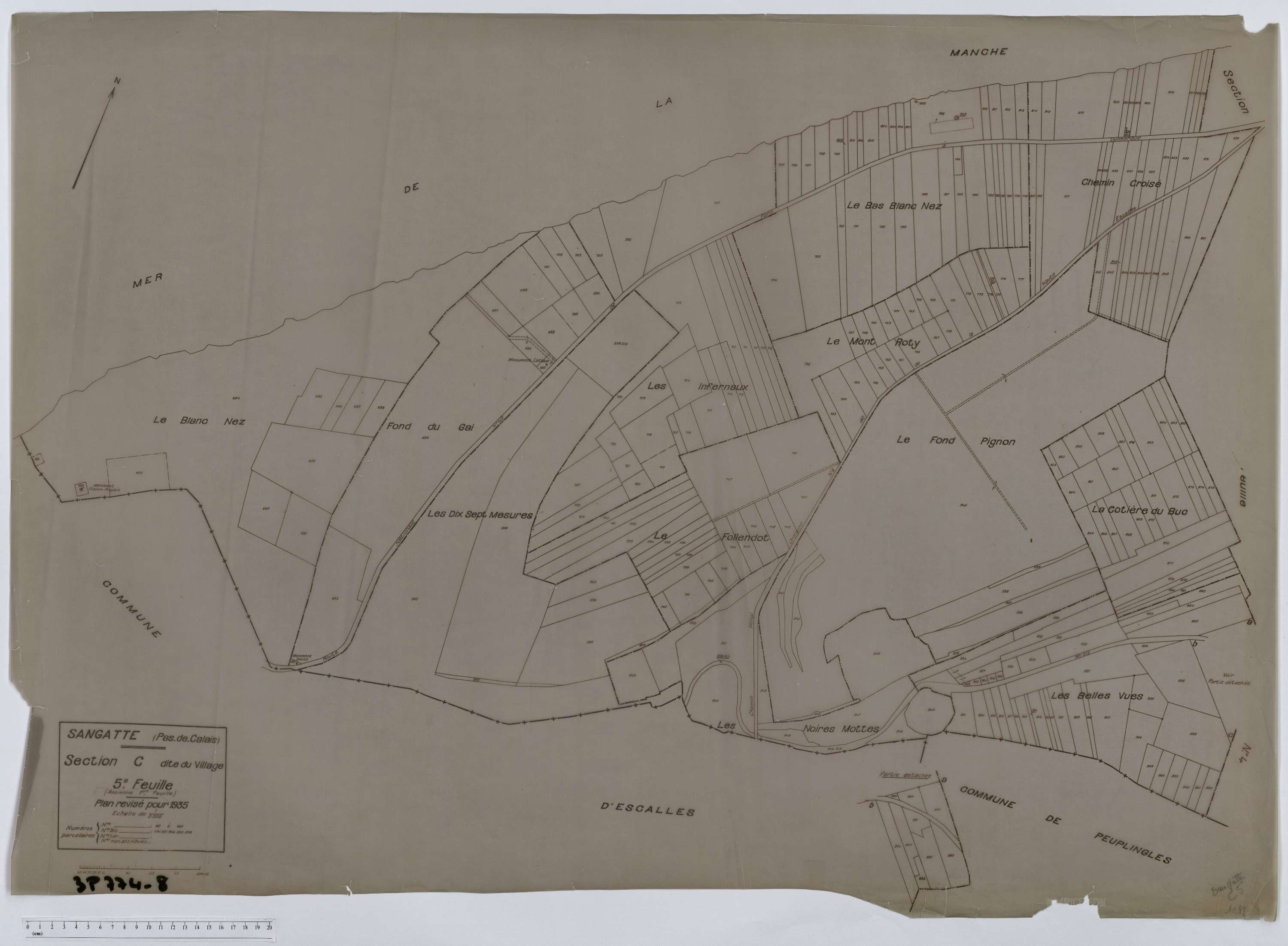 Sangatte - Section C, feuille 5.