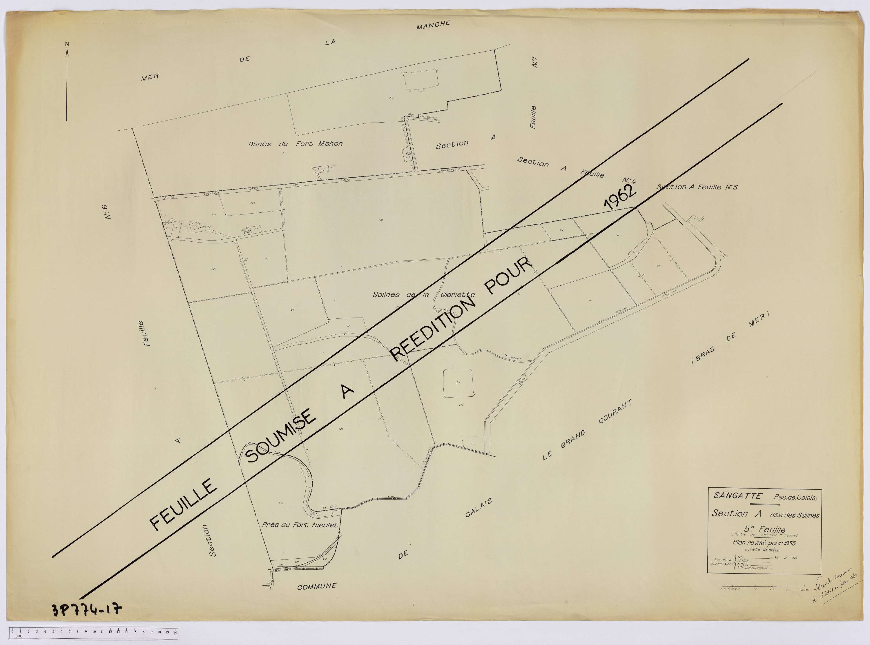 Sangatte - Section A, feuille 5.