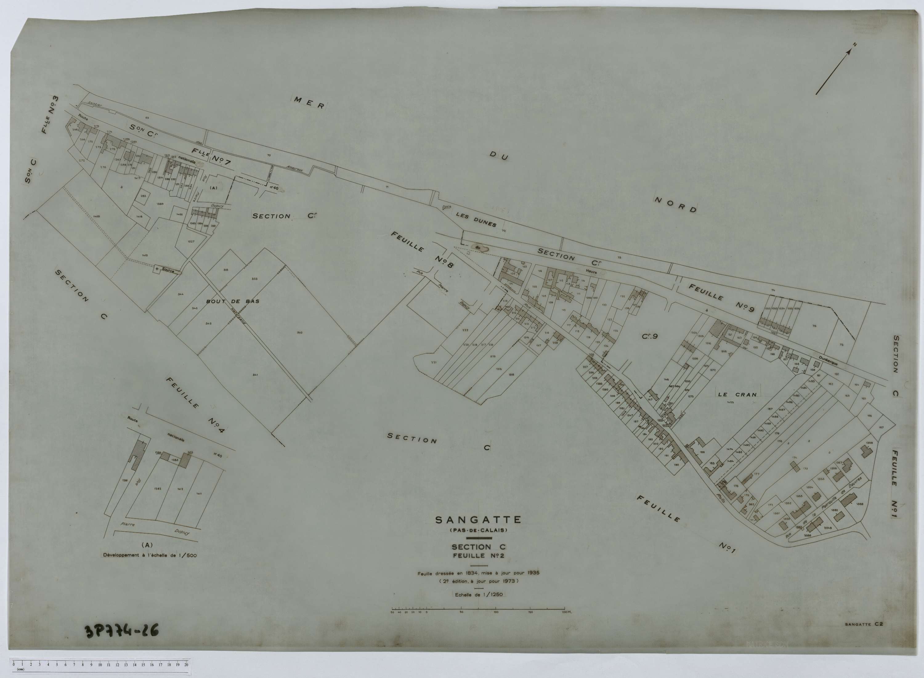 Sangatte - Section C, feuille 2.