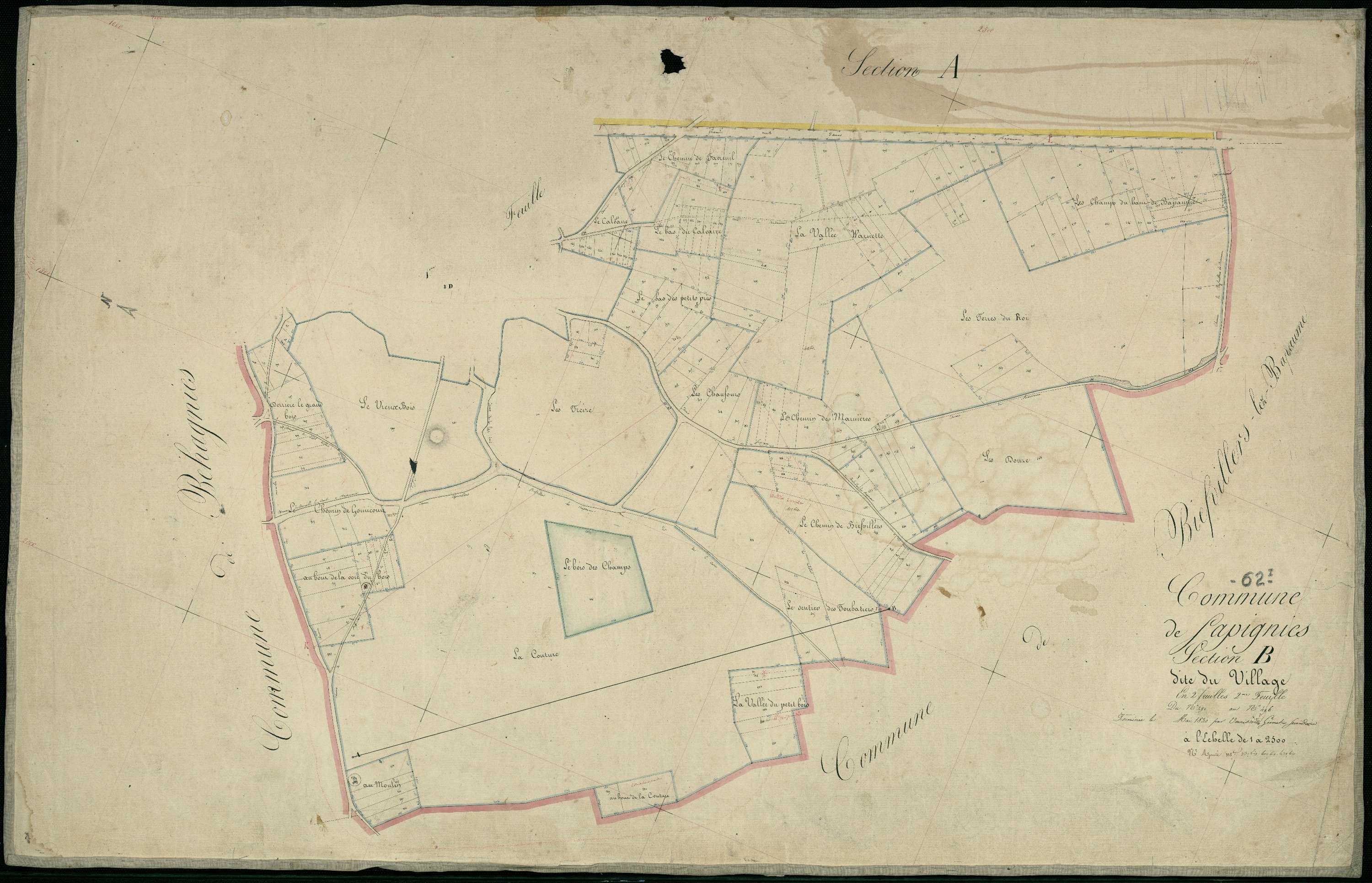Sapignies - Section B, 2e feuille