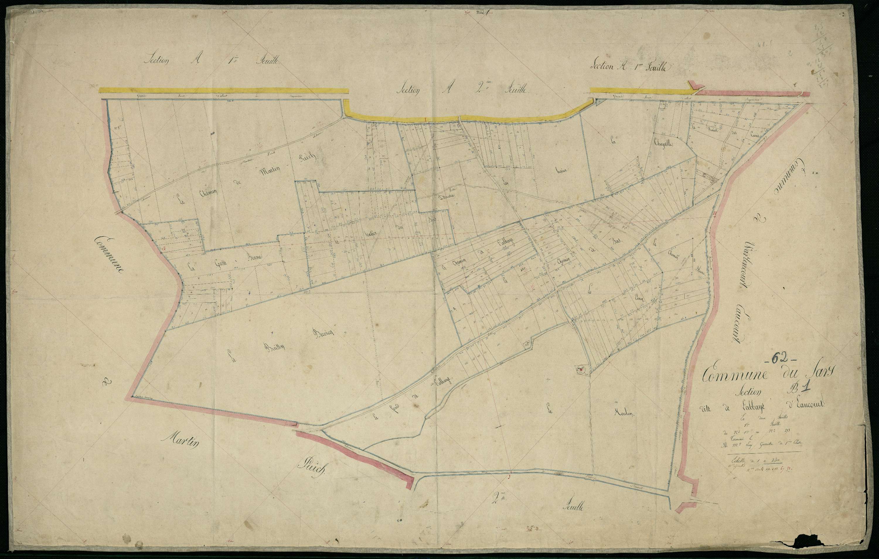 Le Sars - Section B, 1re feuille