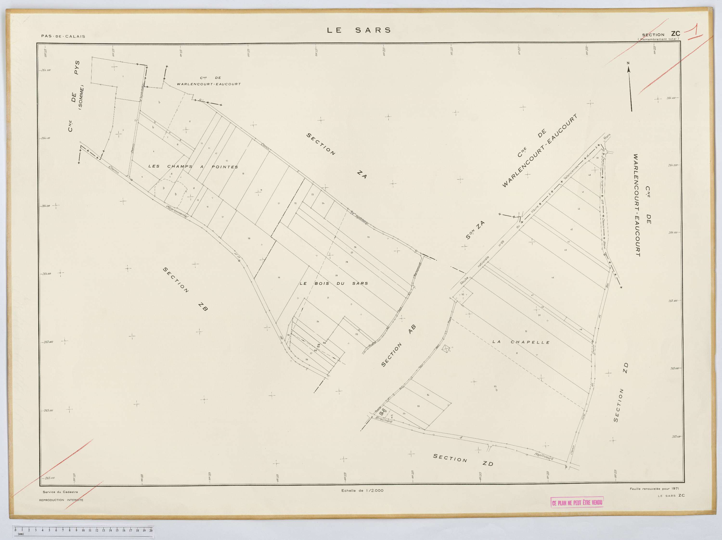 Le Sars - Section ZC.