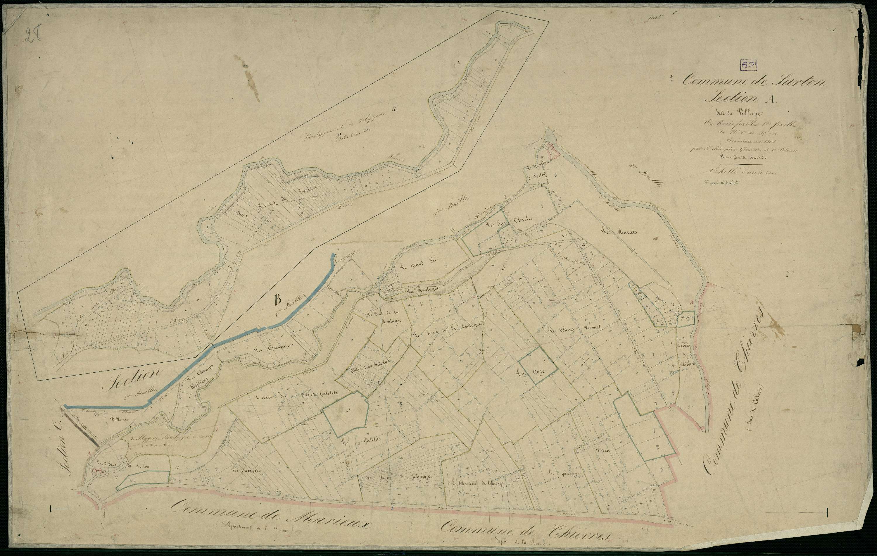 Sarton - Section A, 1re feuille