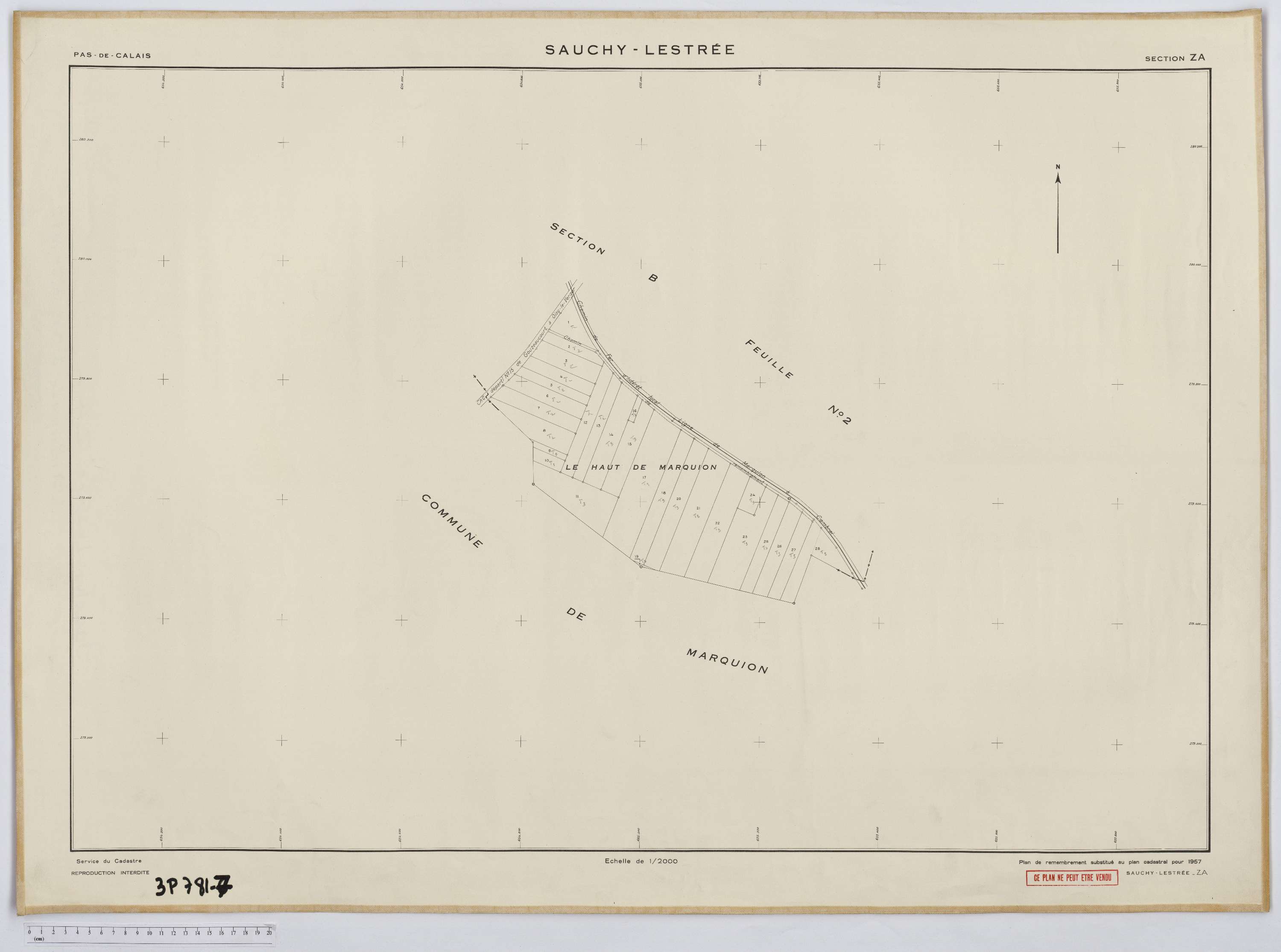 Sauchy-Lestrée - Section ZA.