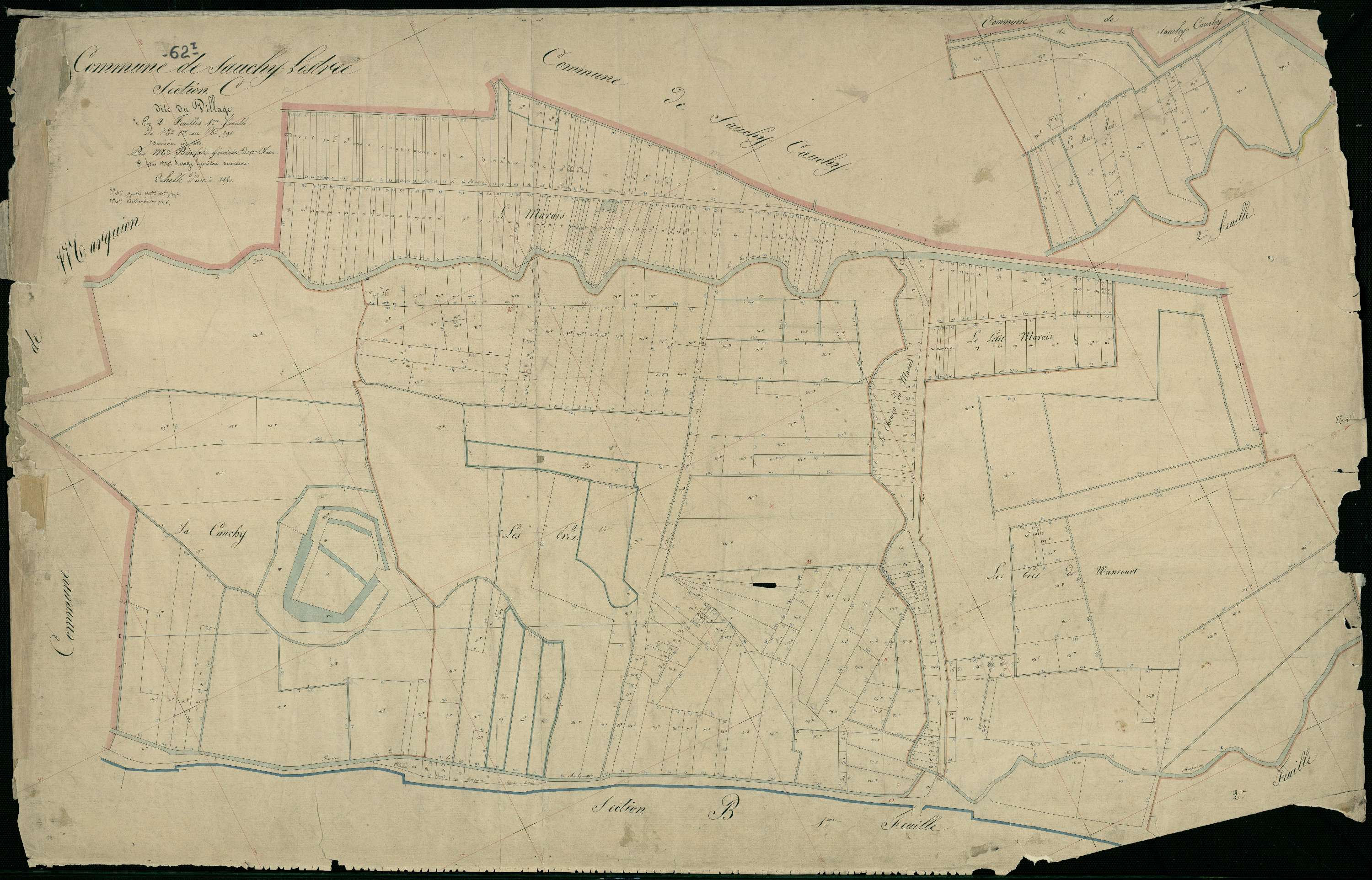 Sauchy-Lestrée - Section C, 1re feuille