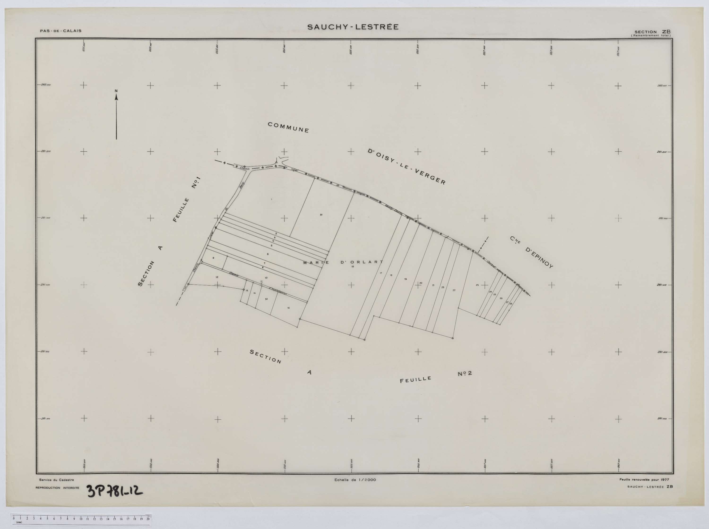Sauchy-Lestrée - Section ZB.