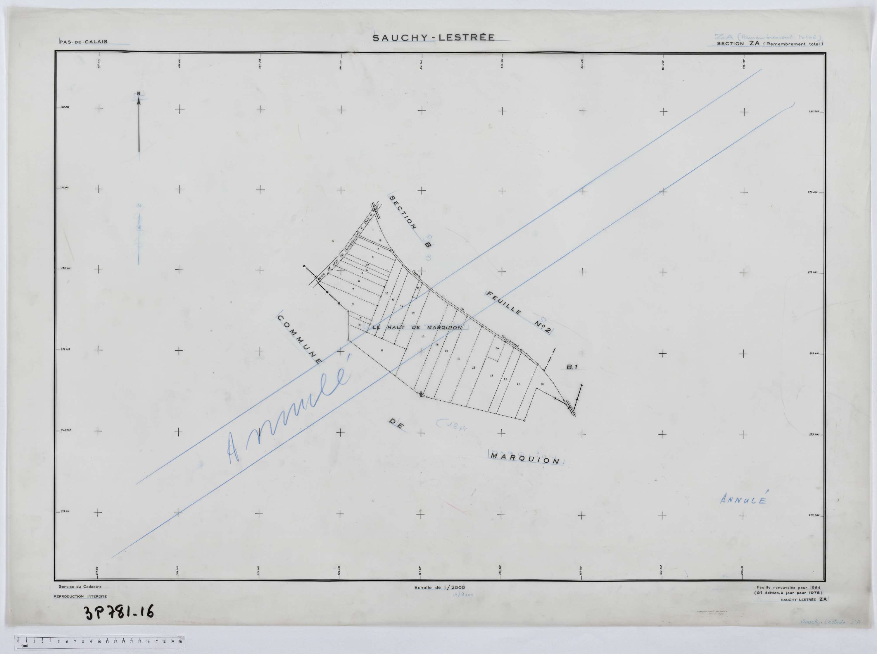 Sauchy-Lestrée - Section ZA.