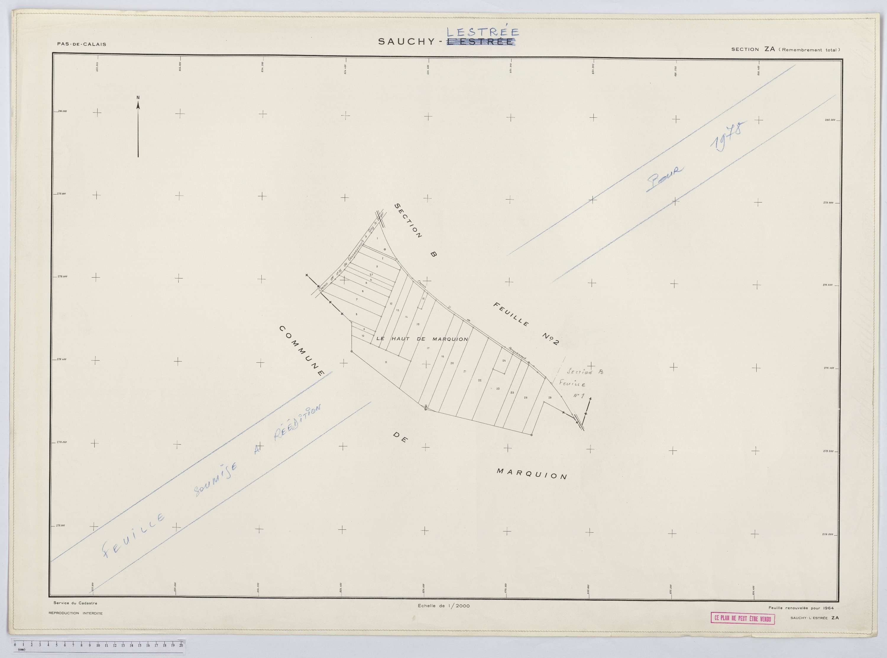 Sauchy-Lestrée - Section ZA.