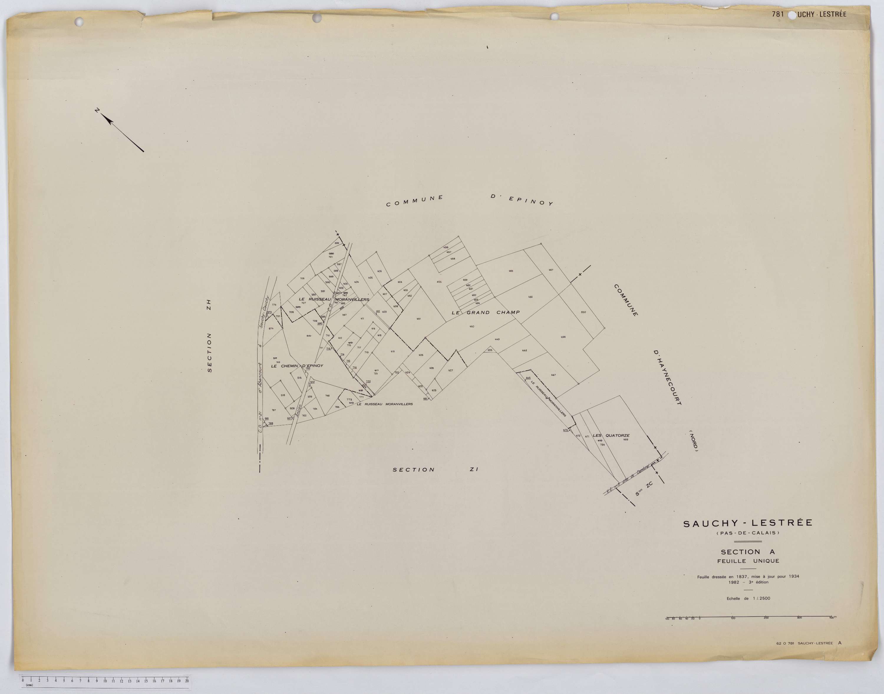 Sauchy-Lestrée - Section A.