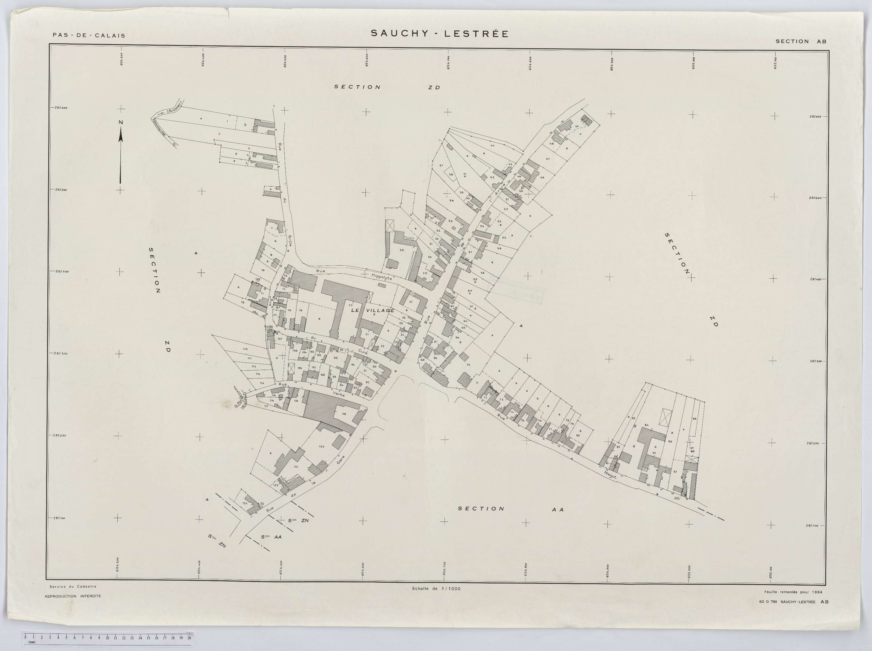 Sauchy-Lestrée - Section AB.