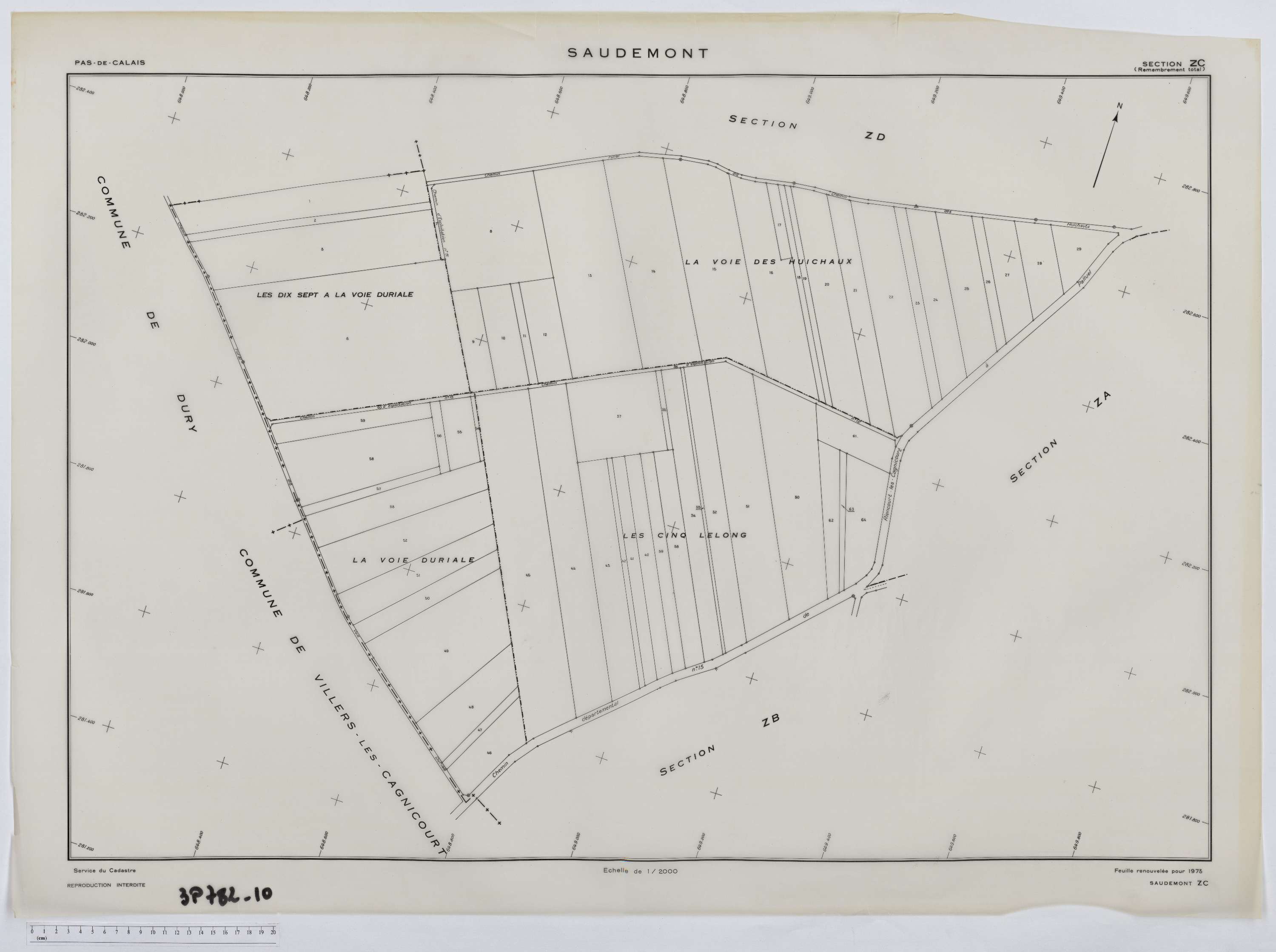 Saudemont - Section ZC.
