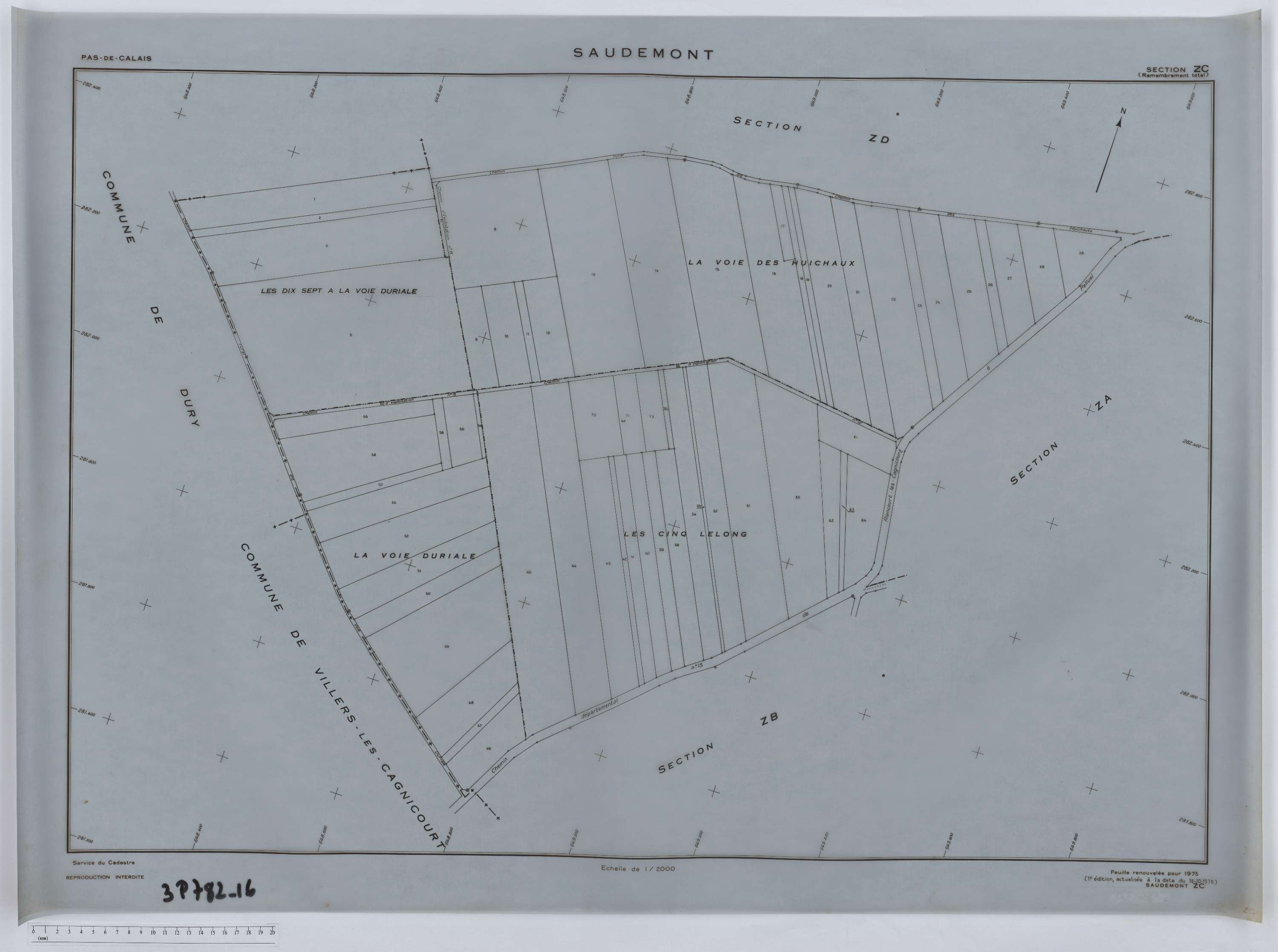 Saudemont - Section ZC.