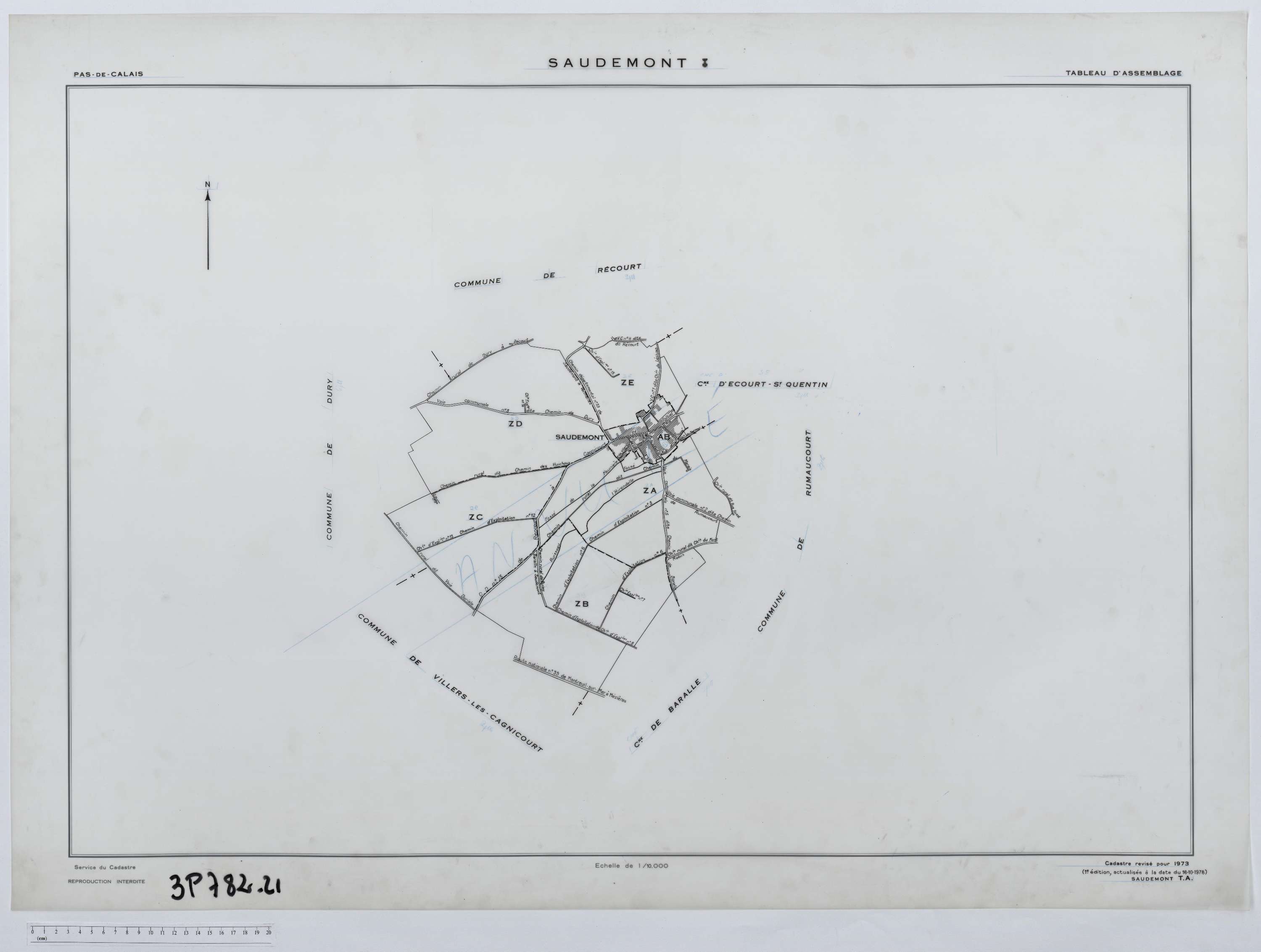 Saudemont - Tableau d'assemblage.