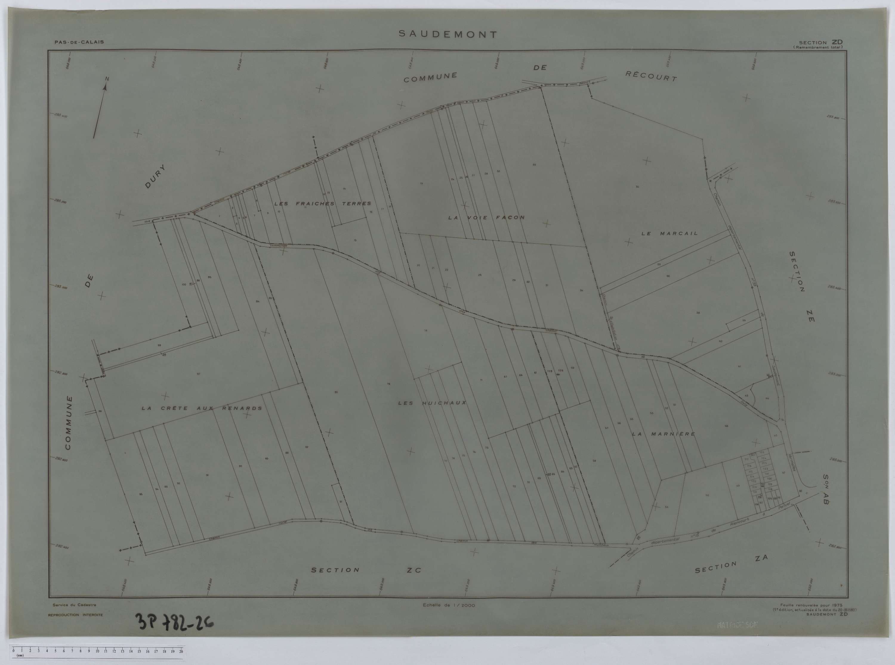 Saudemont - Section ZD.