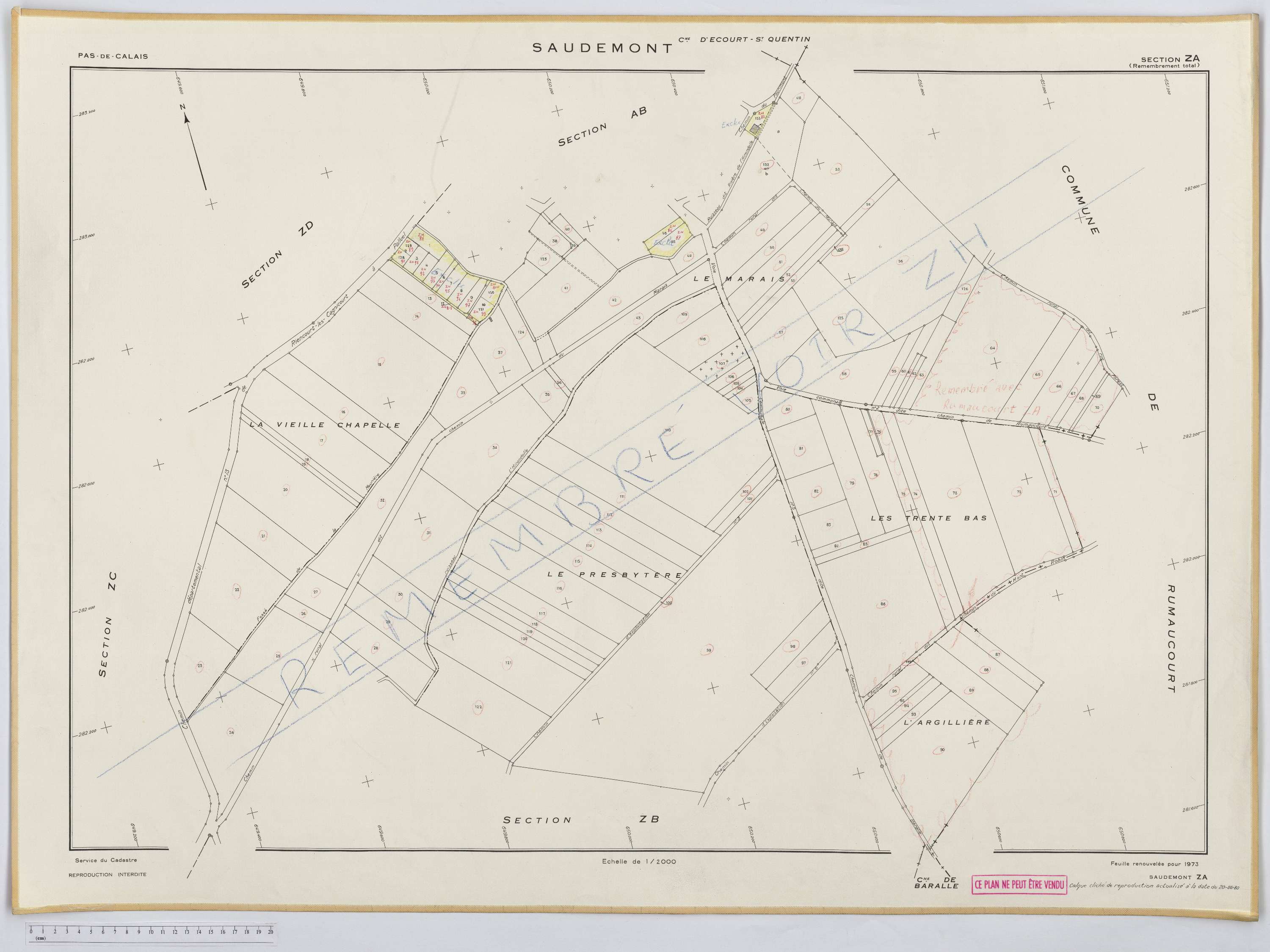 Saudemont - Section ZA.