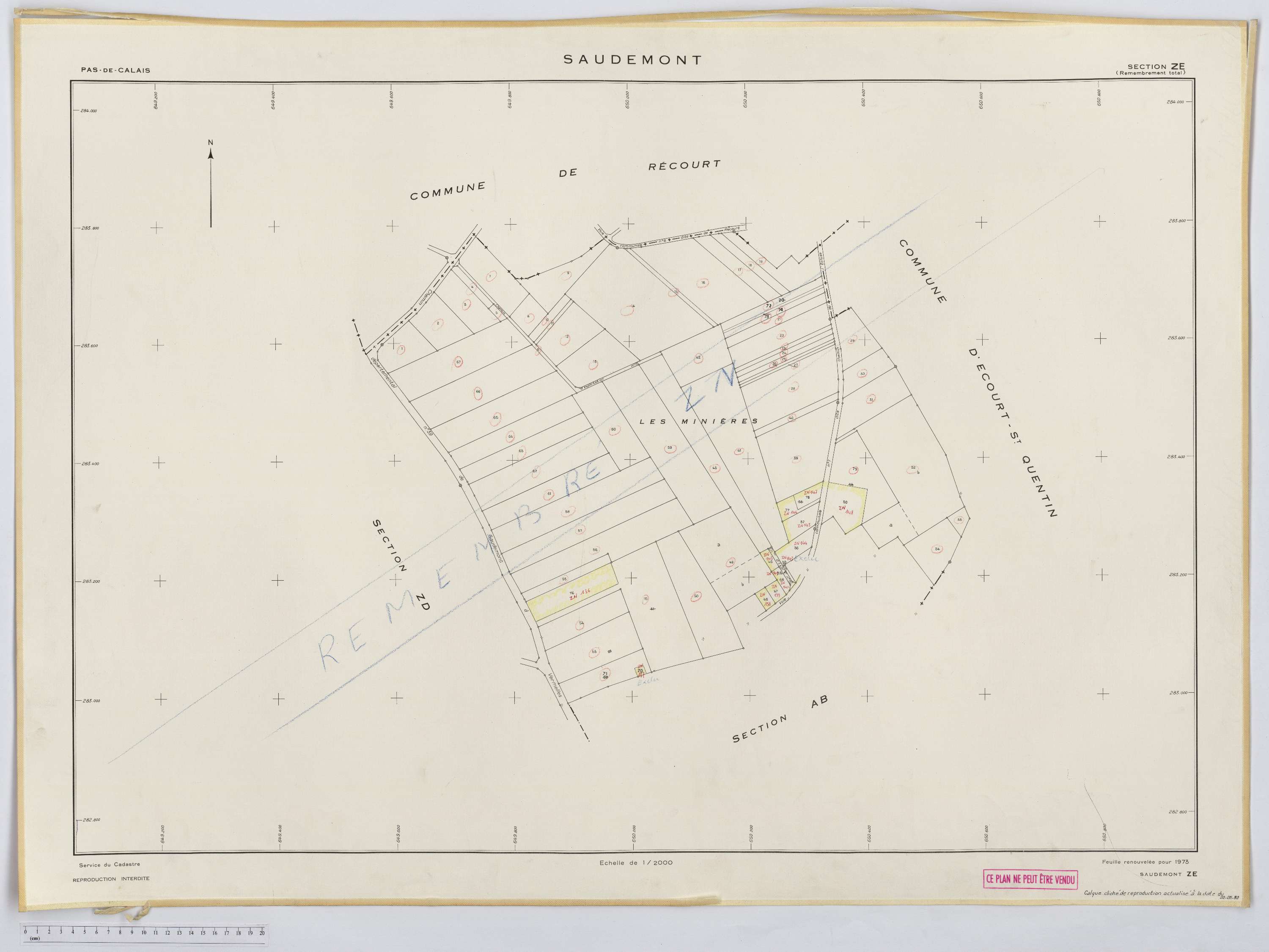 Saudemont - Section ZE.