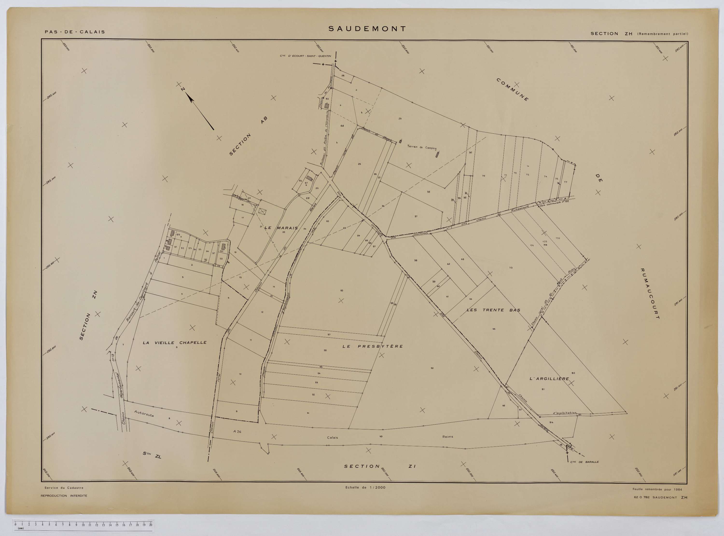 Saudemont - Section ZH.