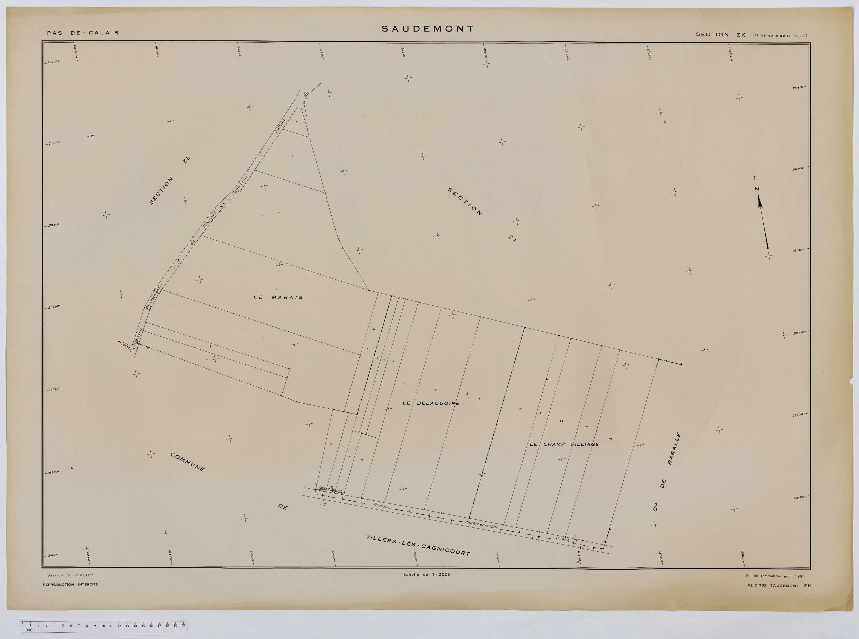 Saudemont - Section ZK.