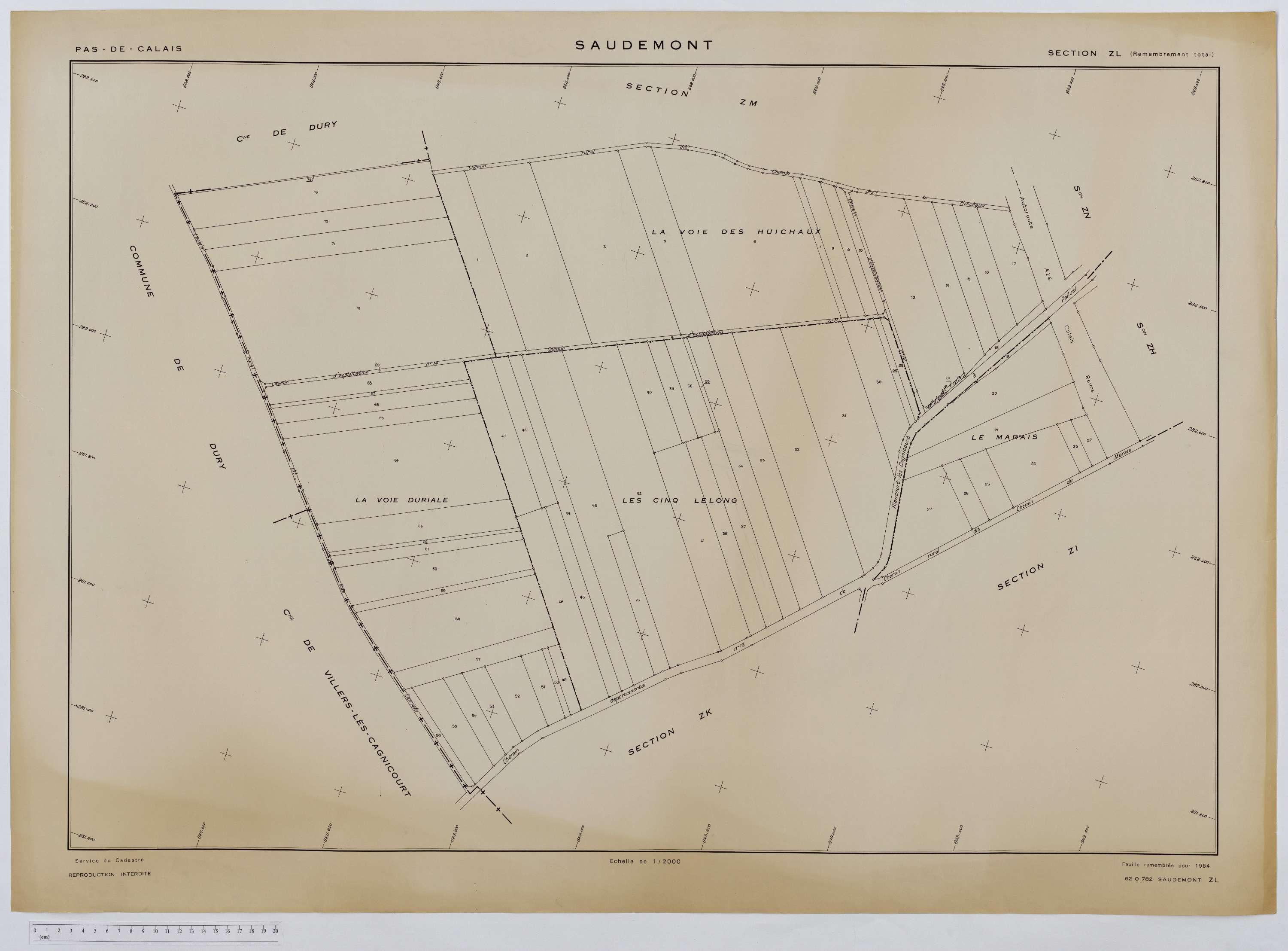Saudemont - Section ZL.