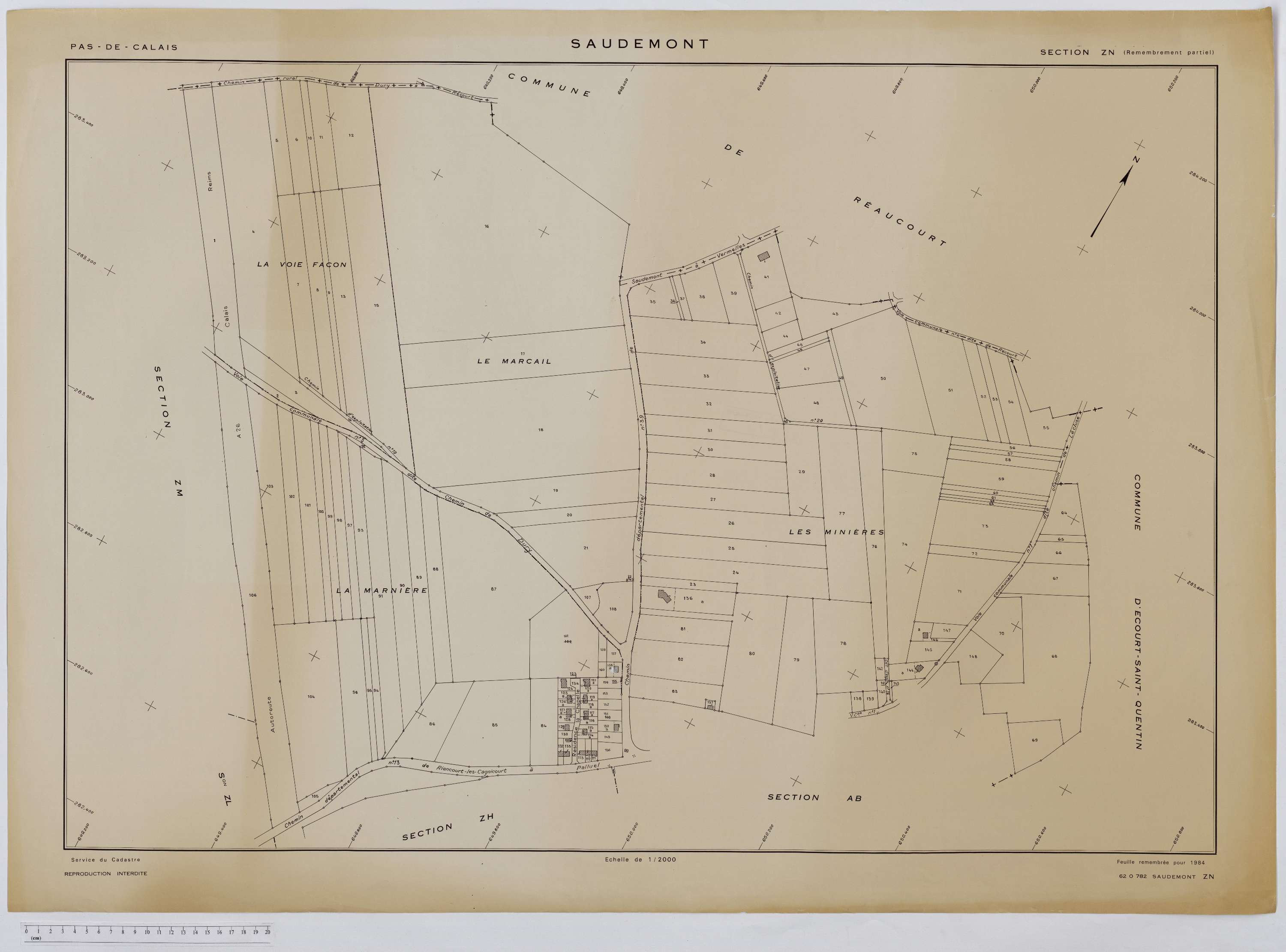 Saudemont - Section ZN.
