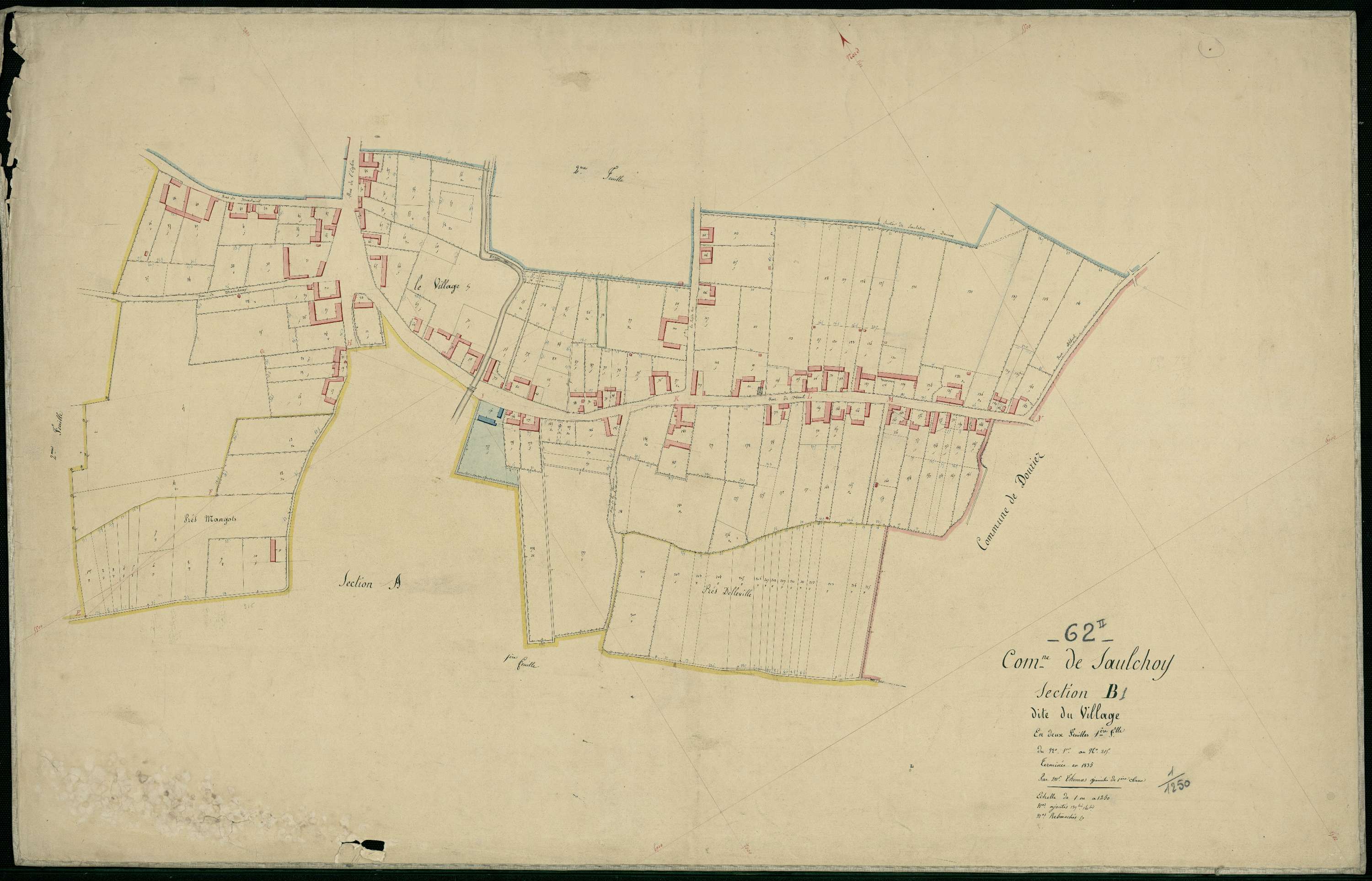 Saulchoy - Section B, 1re feuille