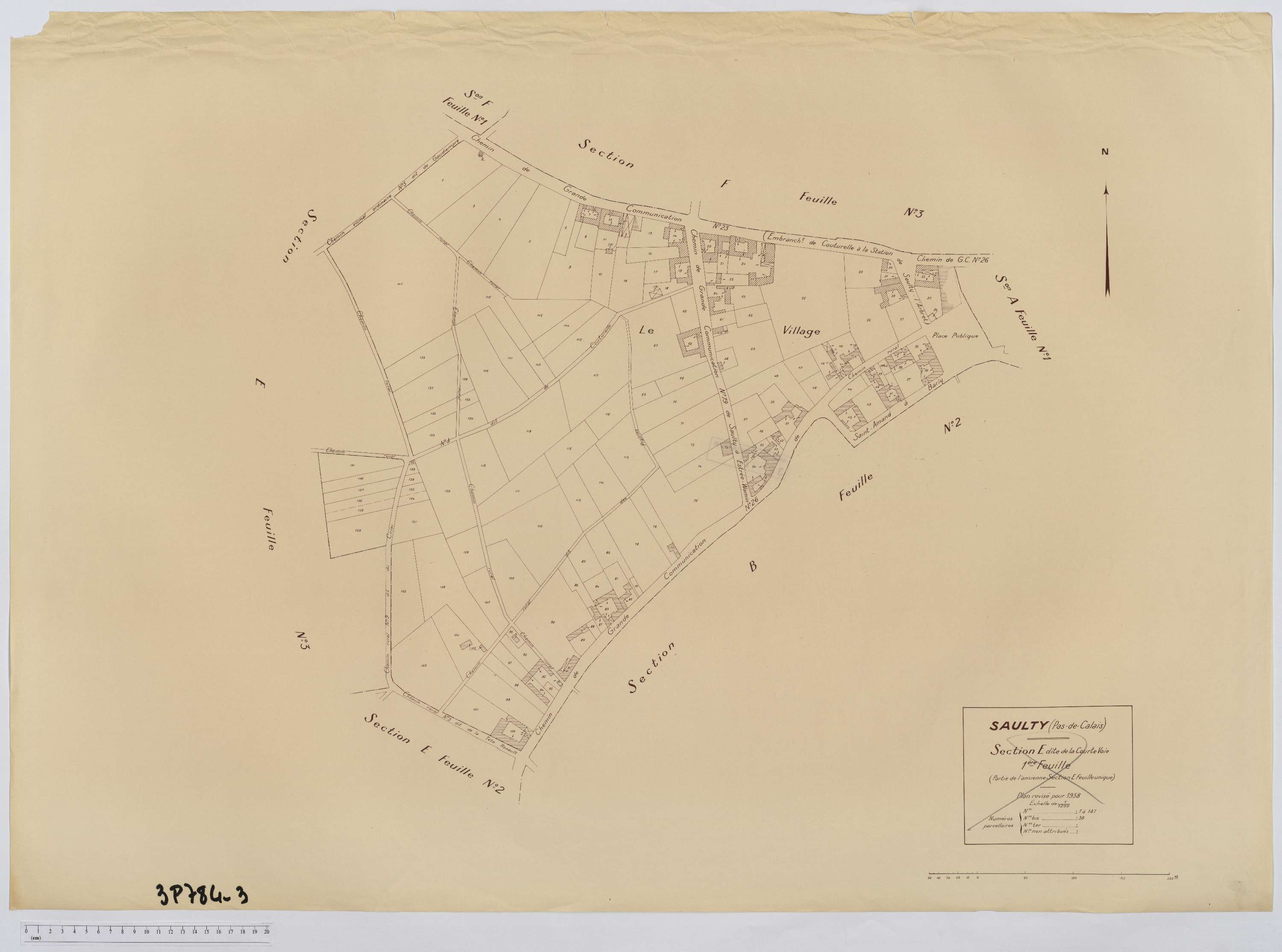 Saulty - Section E, feuille 1.