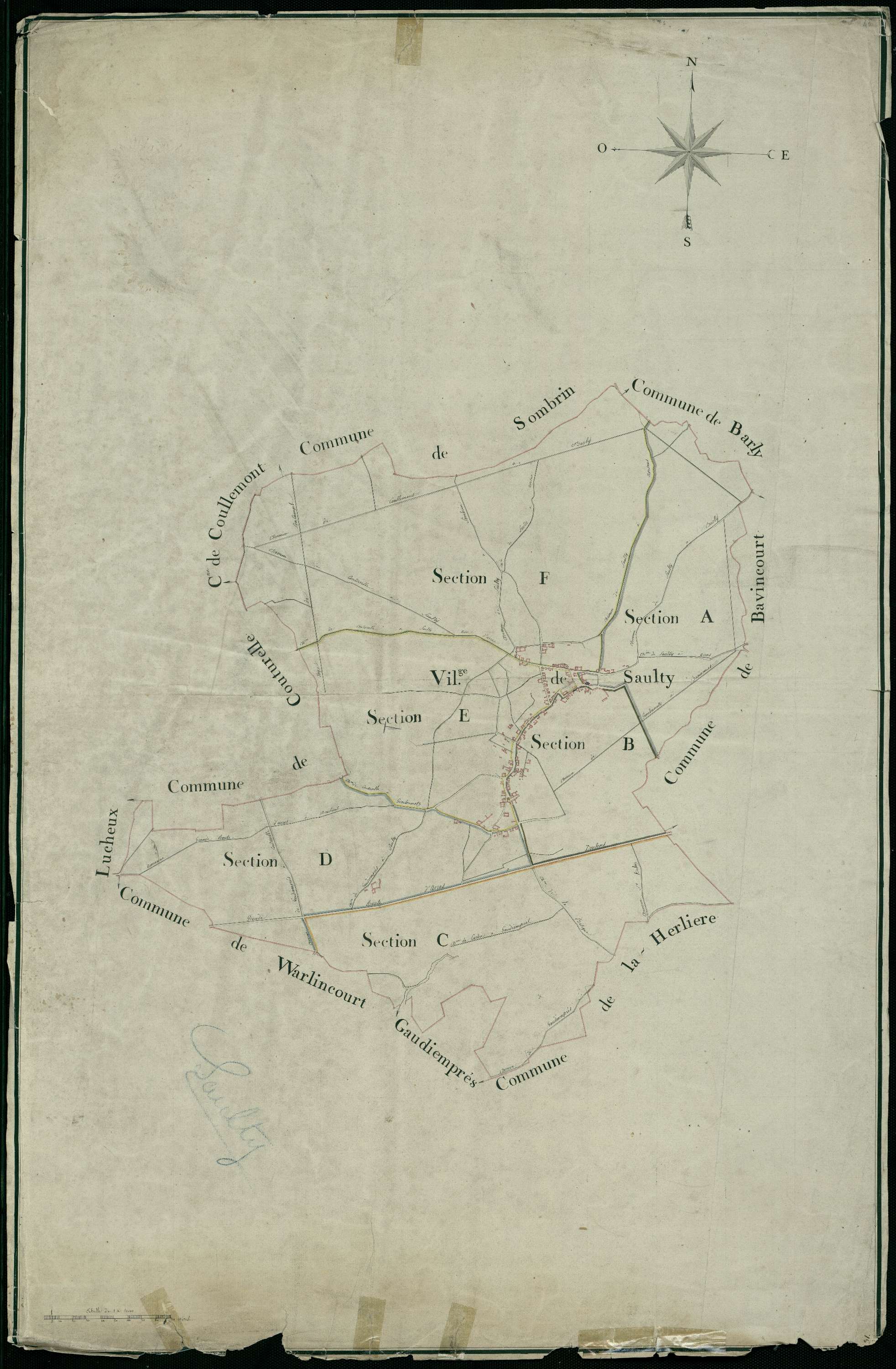 Saulty - Tableau d'assemblage