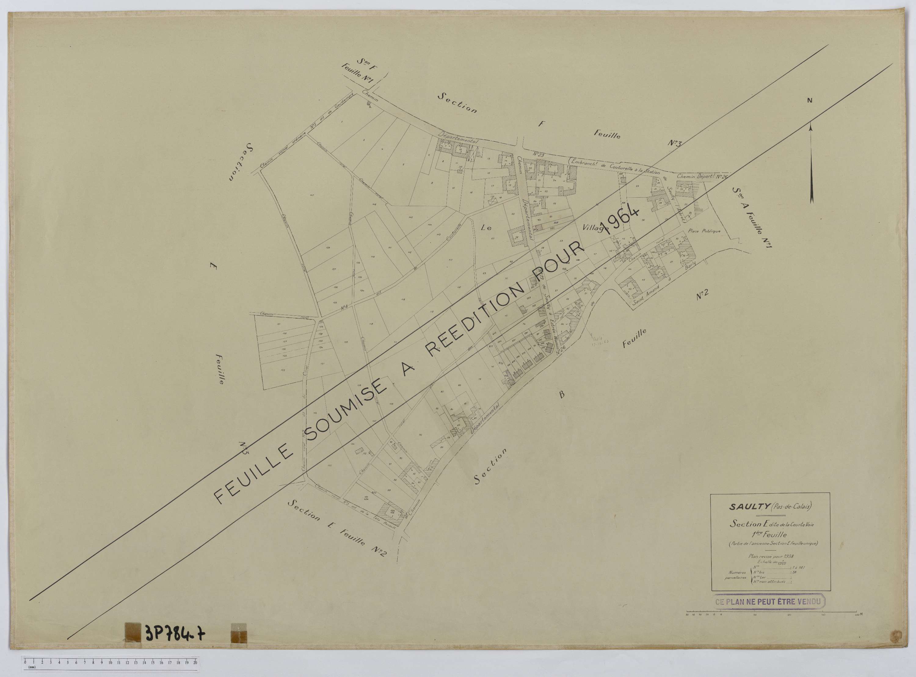 Saulty - Section E, feuille 1.