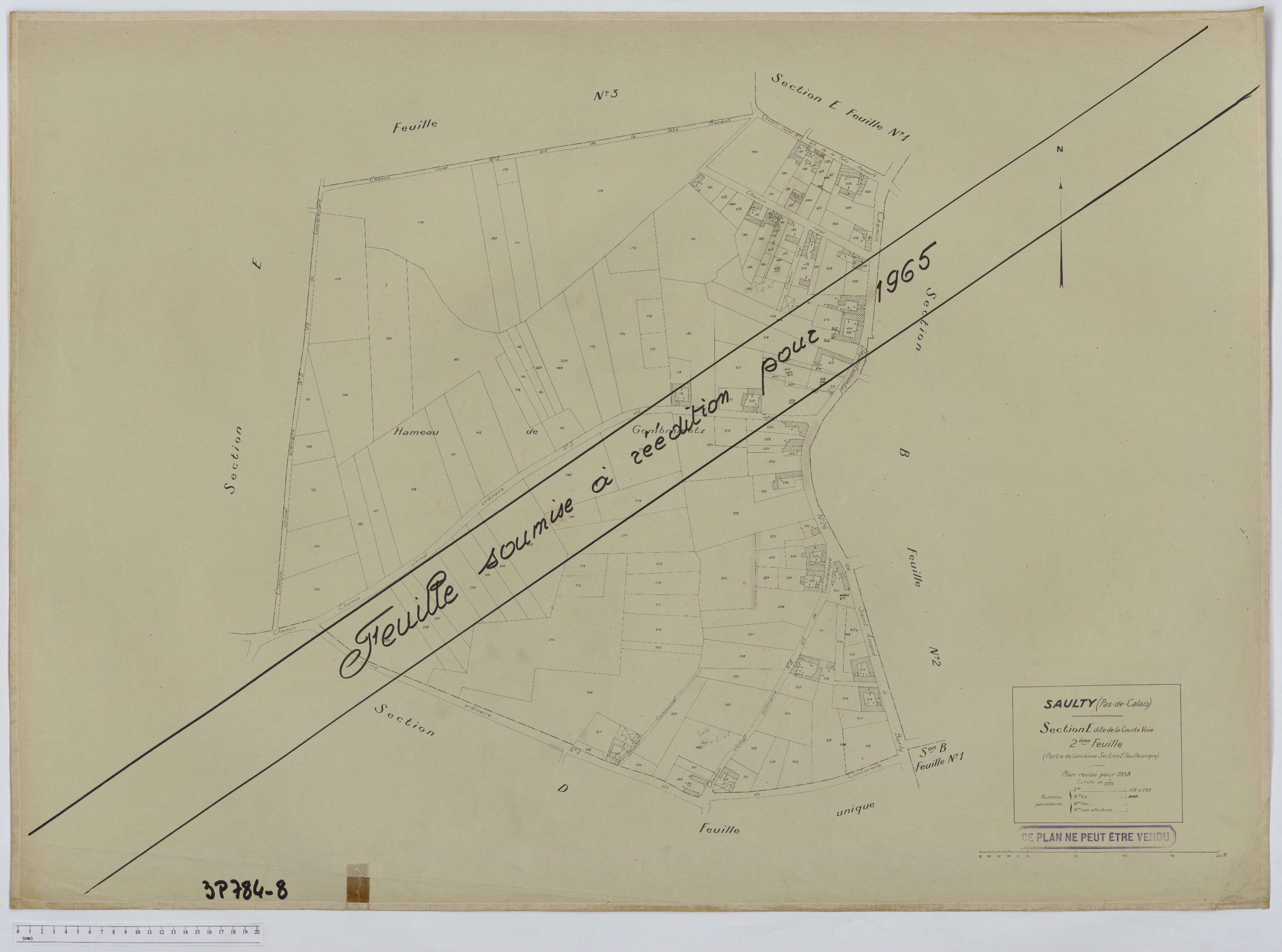 Saulty - Section E, feuille 2.