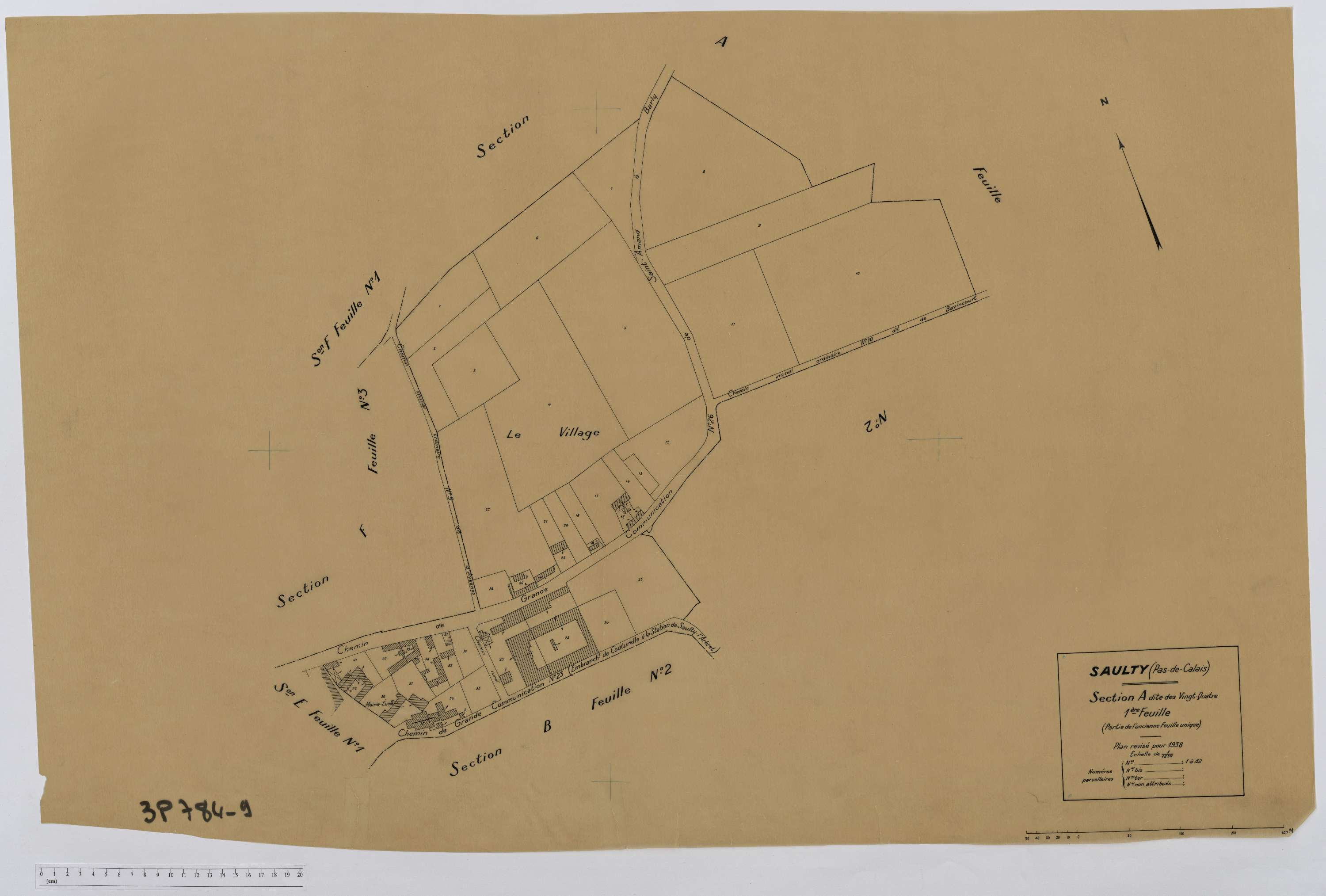 Saulty - Section A, feuille 1.