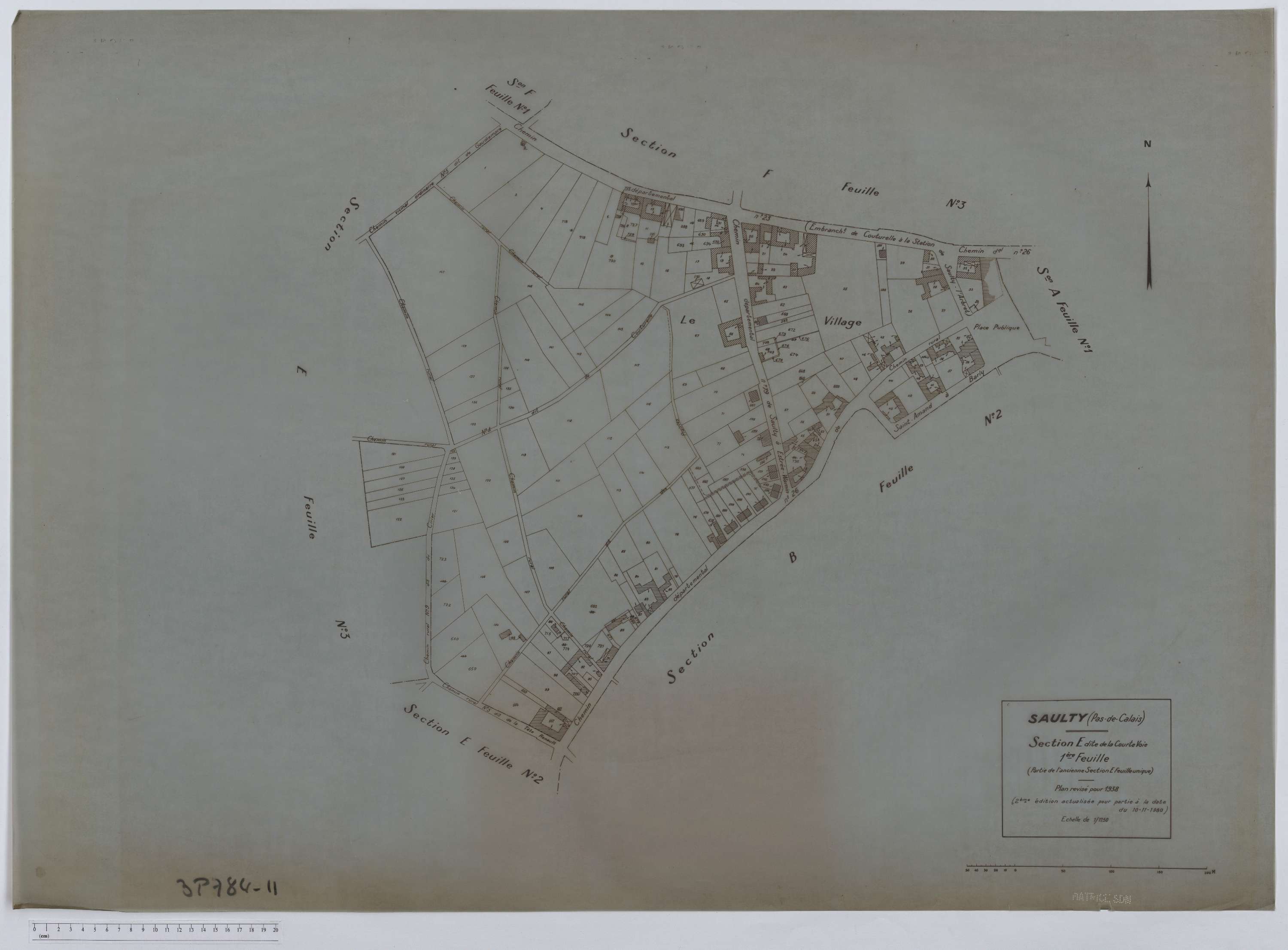 Saulty - Section E, feuille 1.