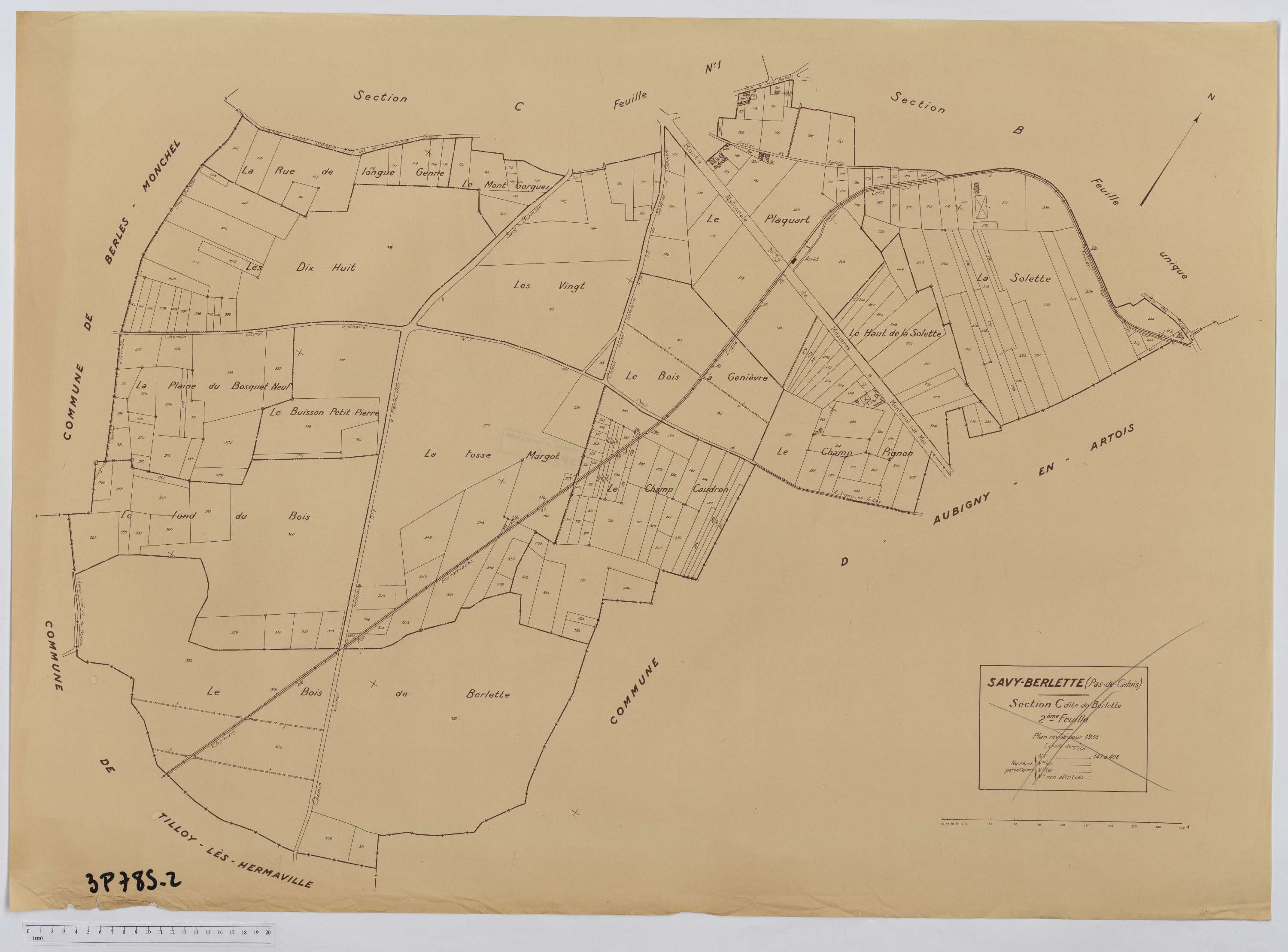 Savy-Berlette - Section C, feuille 2.
