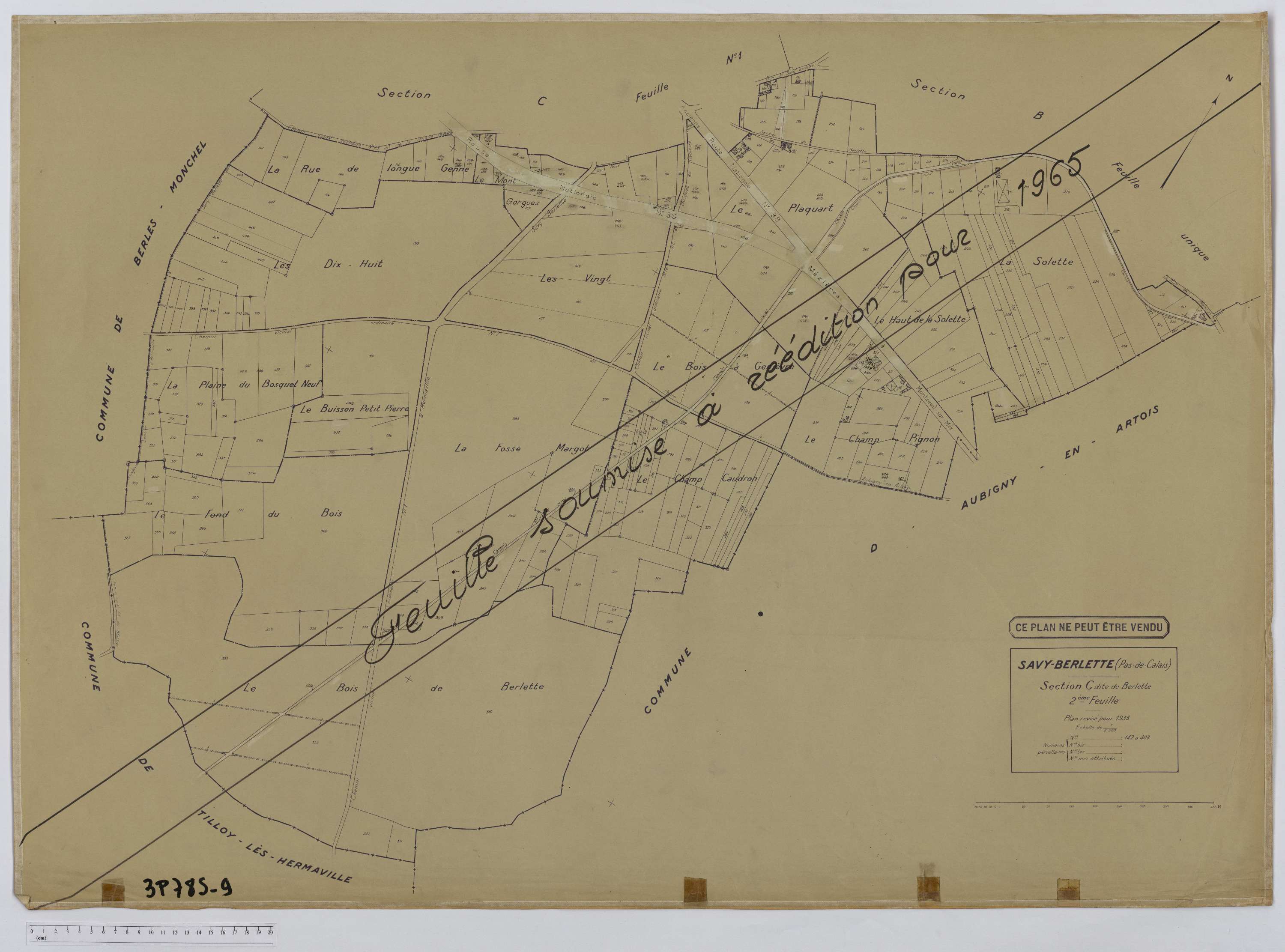 Savy-Berlette - Section C, feuille 2.
