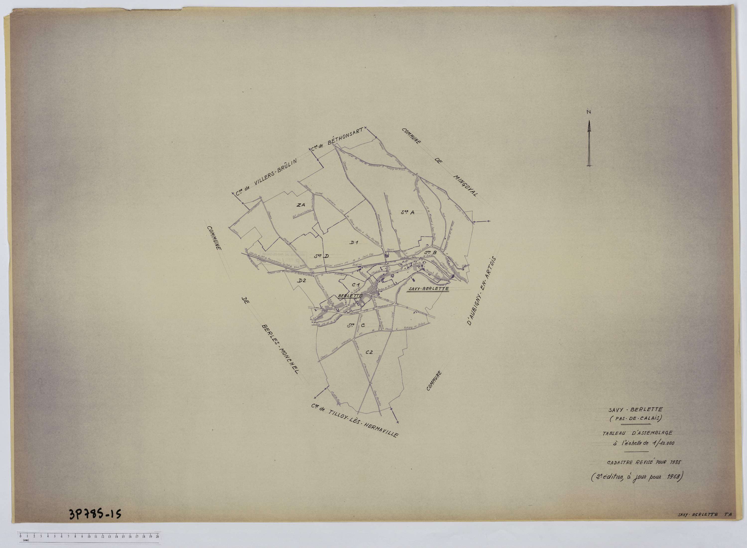 Savy-Berlette - Tableau d'assemblage.