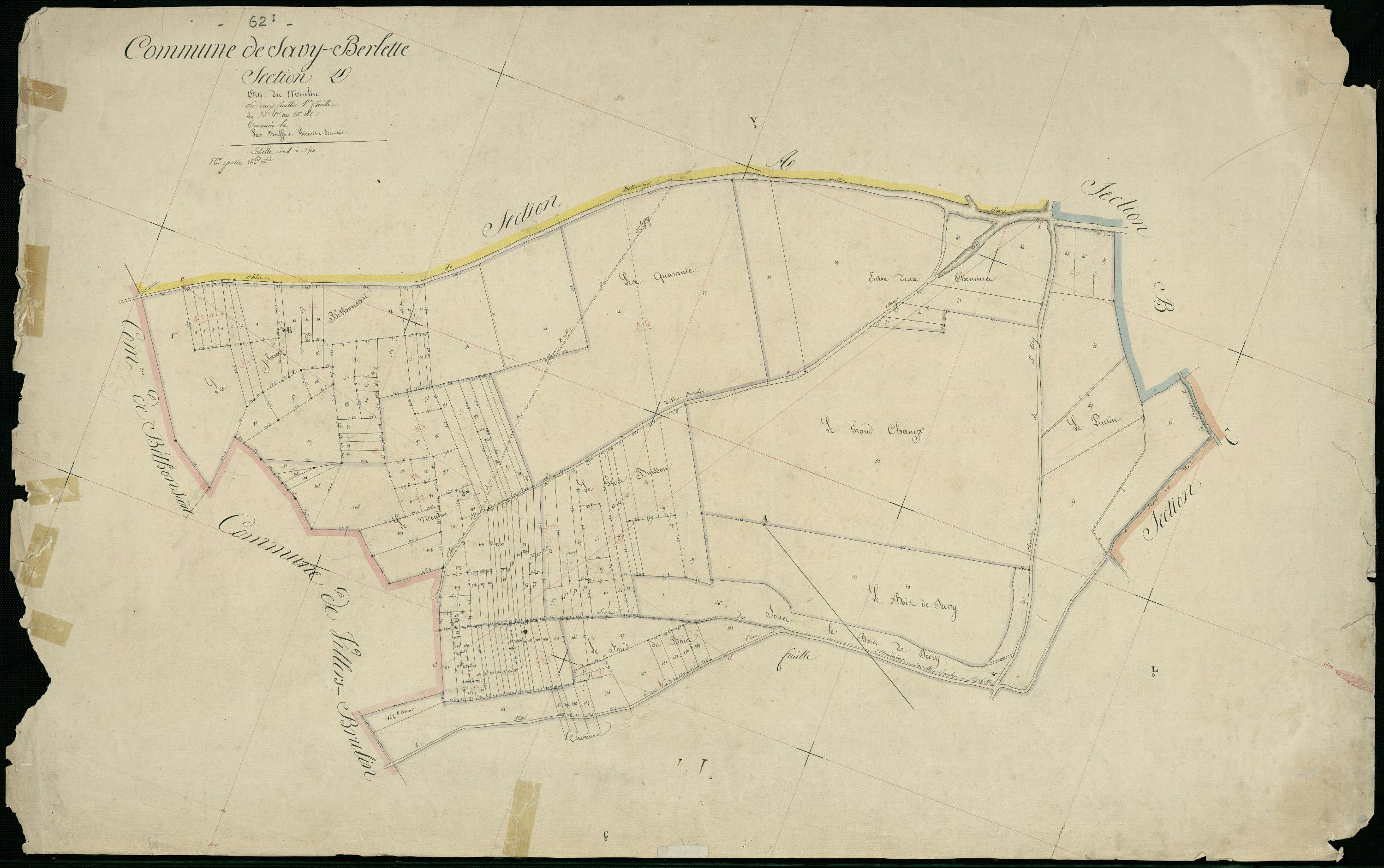 Savy-Berlette - Section D, 1re feuille