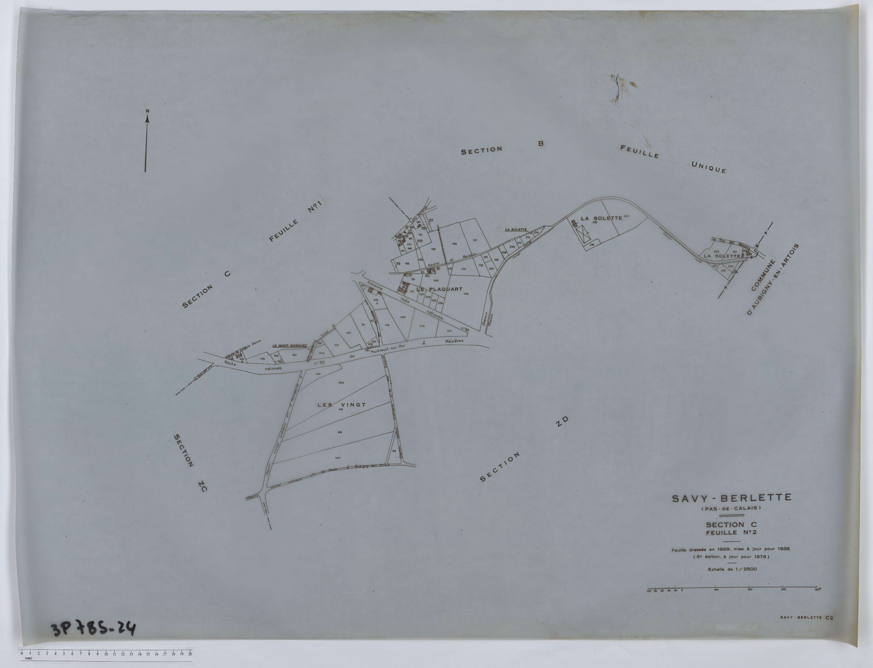 Savy-Berlette - Section C, feuille 2.