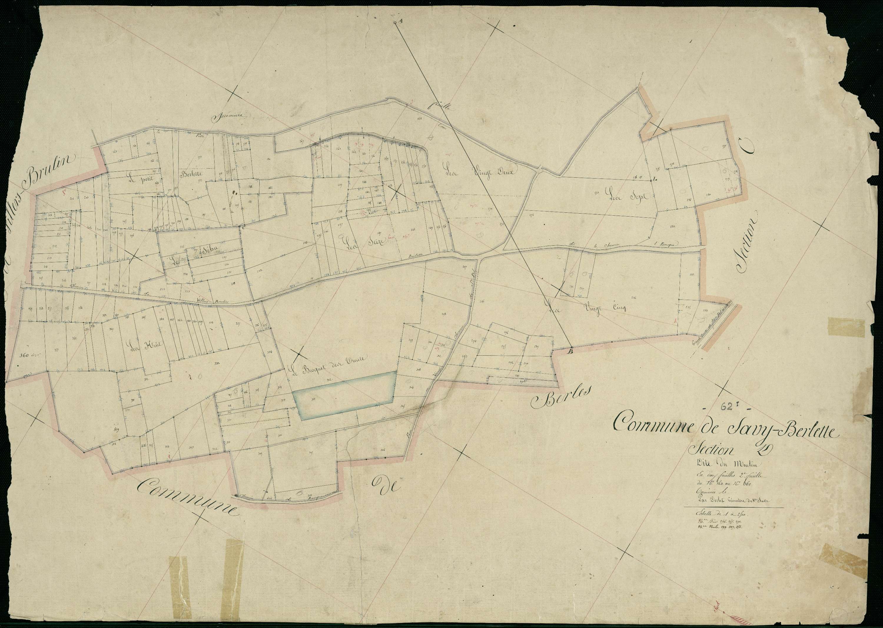 Savy-Berlette - Section D, 2e feuille